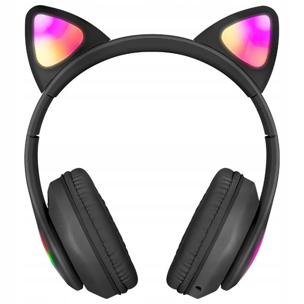 On-Ear Cat Ear Headphones with LED Backlight Freemotion Bluetooth Model Słuchawki
