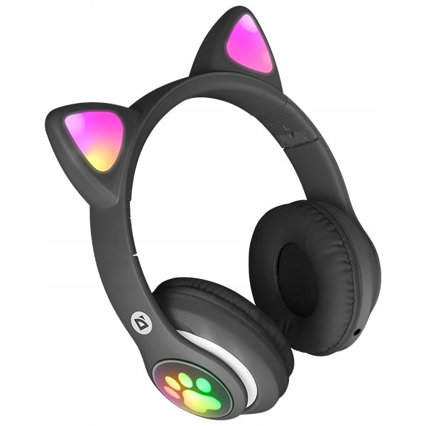 On-Ear Cat Ear Headphones with LED Backlight Freemotion Bluetooth