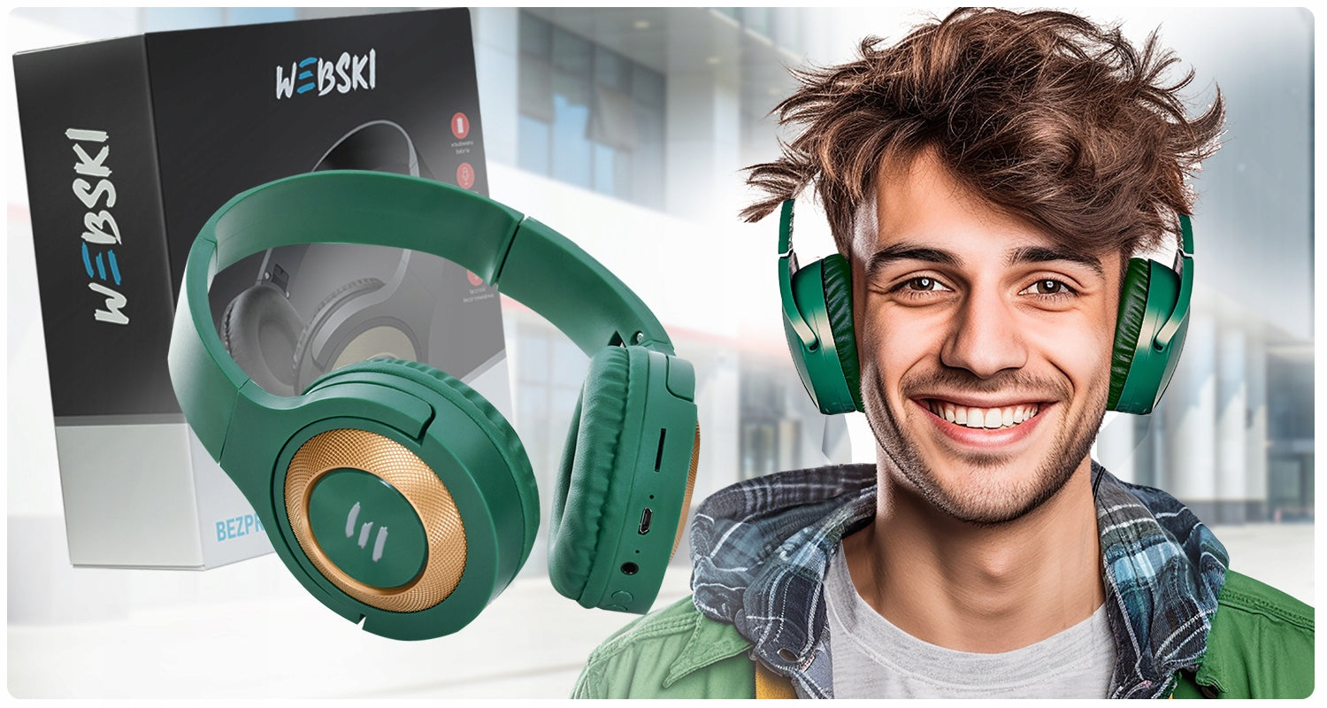 On-Ear Headphones with Built-in Microphone SD Card Reader RADIO Packaging status original