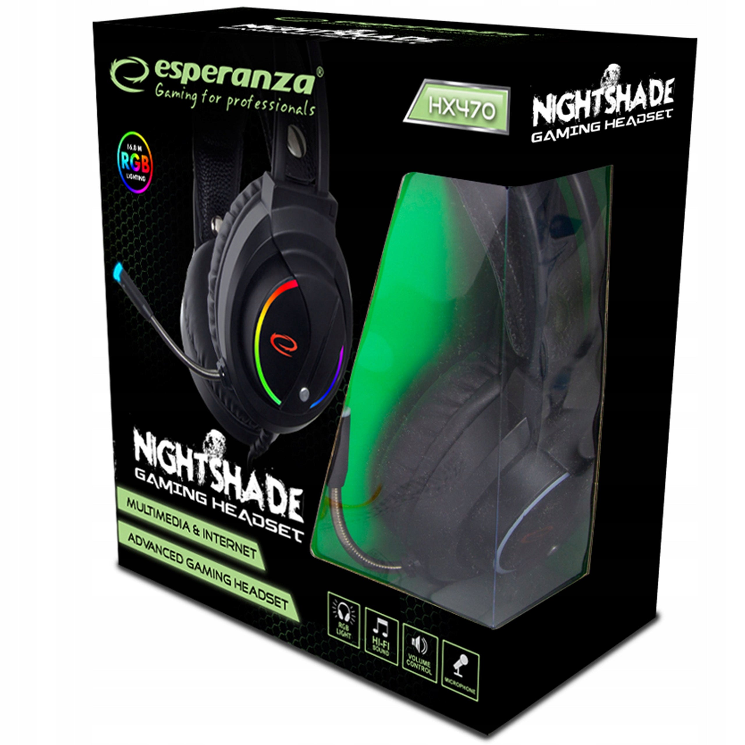 On-ear headphones Esperanza Nightshade Brand Esperanza
