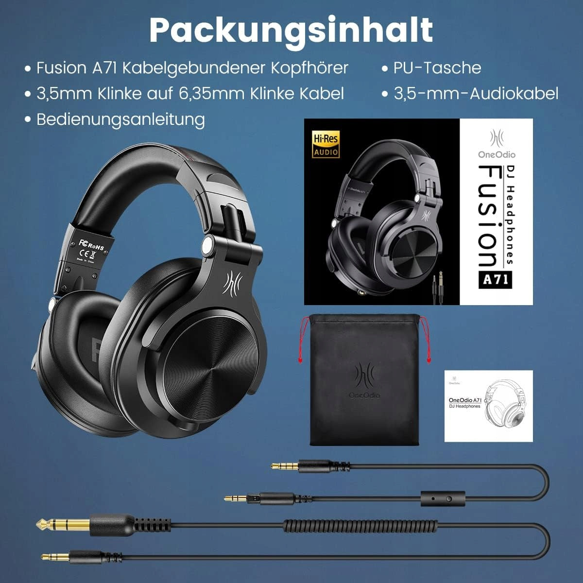 On-ear headphones OneOdio Fusion A71 Packaging status original