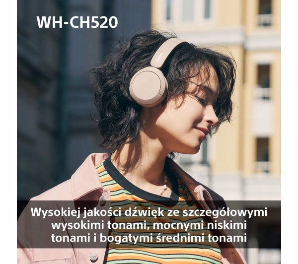 On-ear headphones SONY WH-CH520 Bluetooth 5.2 Yellow wireless Brand Sony