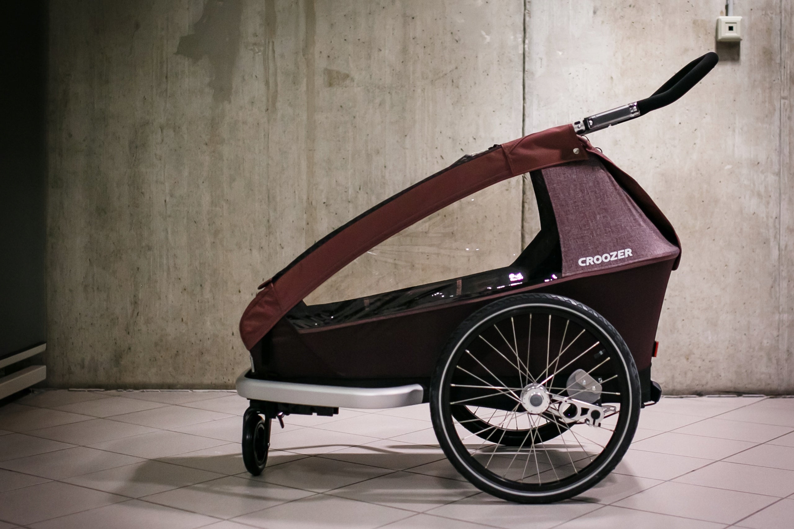 One Child Bicycle Trailer Croozer Kid Vaaya 1 Blossom Red
