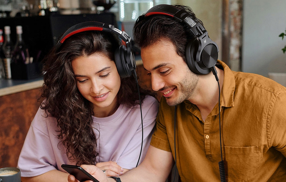 OneOdio Fusion A70 Wireless On-Ear Headphones Bluetooth 5.2 Manufacturer code A70 Black Red