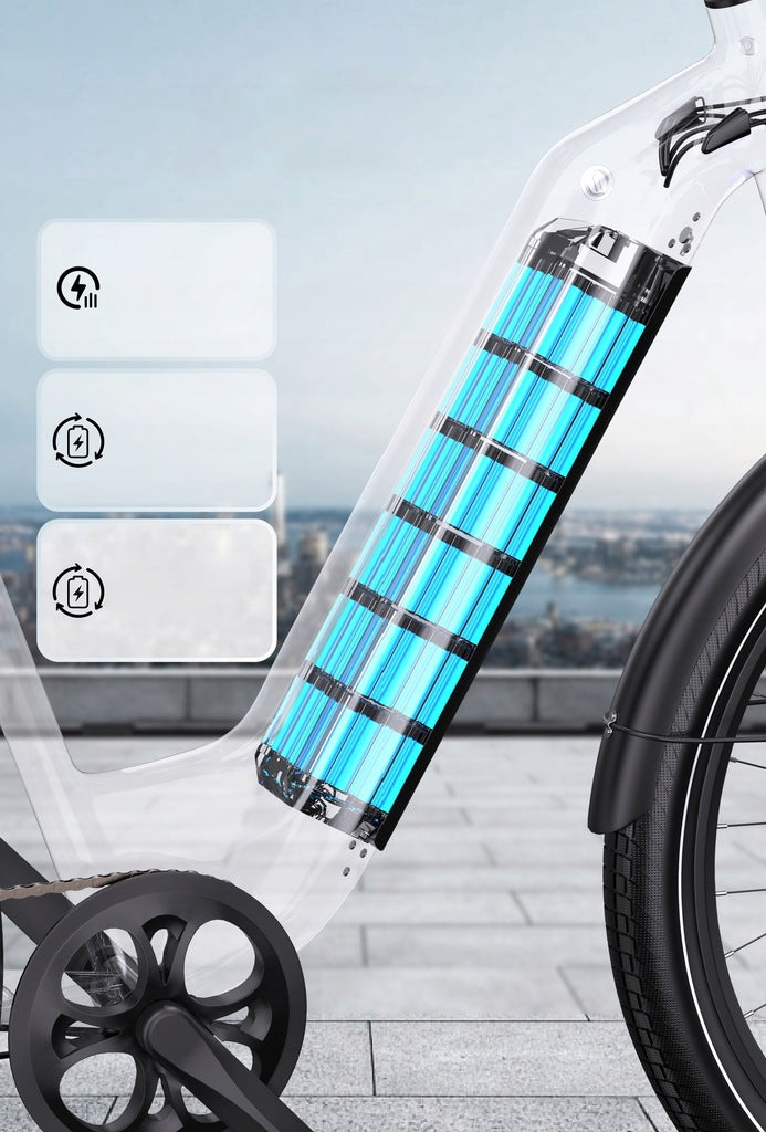 Onesport OT05 Electric Bicycle 250W 18.2Ah 27,5" 25km/h E-bike White Maximum rated power electric bike (under 250W)