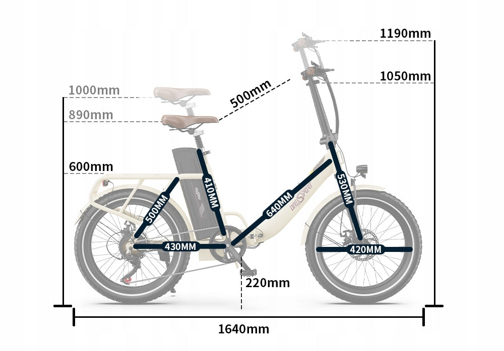 Onesport OT16-2 Folding Electric Bike 250W 25KM/H 48V 17Ah Manufacturer code 0780748209162OT16-2