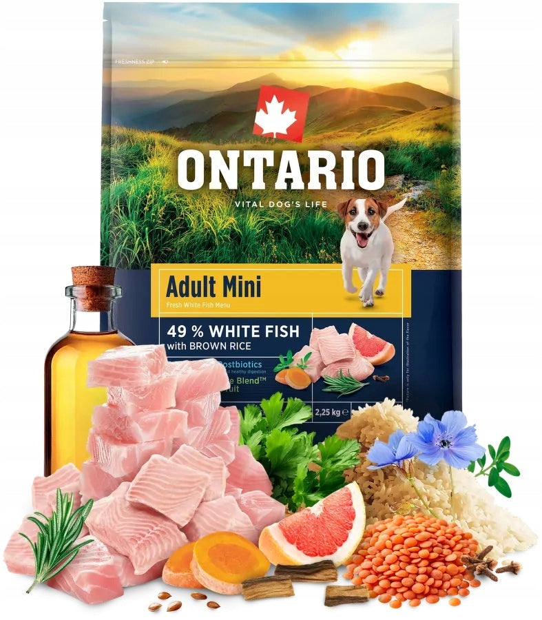 Ontario Adult Mini Fish & Brown Rice 2,25kg Packaging status original