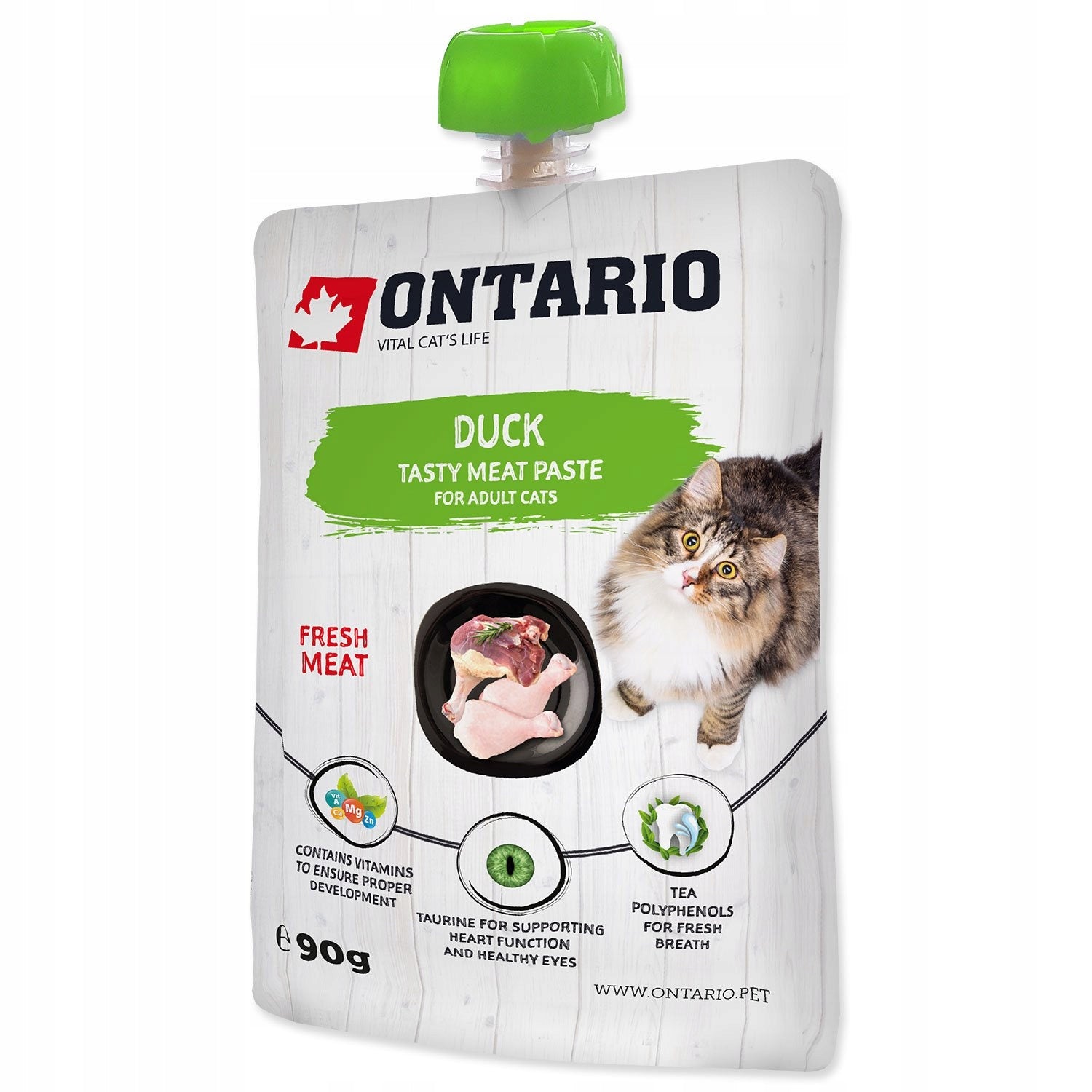Ontario Duck Fresh Meat Paste 90g Cat Paste with Duck Brand Ontario