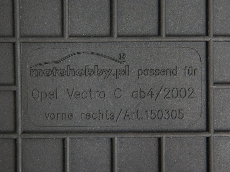 Opel Signum 03-08 RUBBER MATS FRONT DEDICATED Manufacturer Motohobby