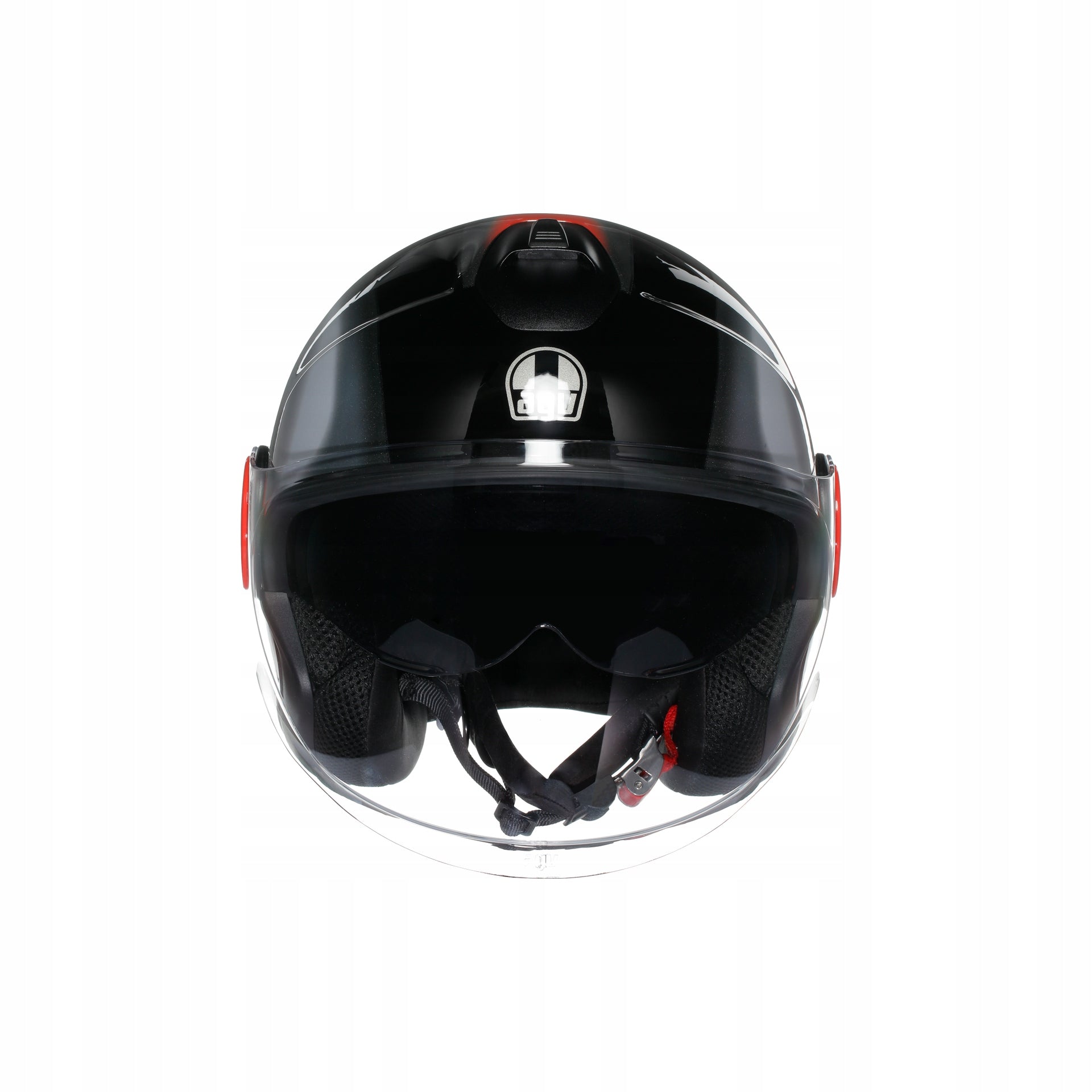 Open Helmet AGV Eteres Levanto Black/Silver/Red M Size M