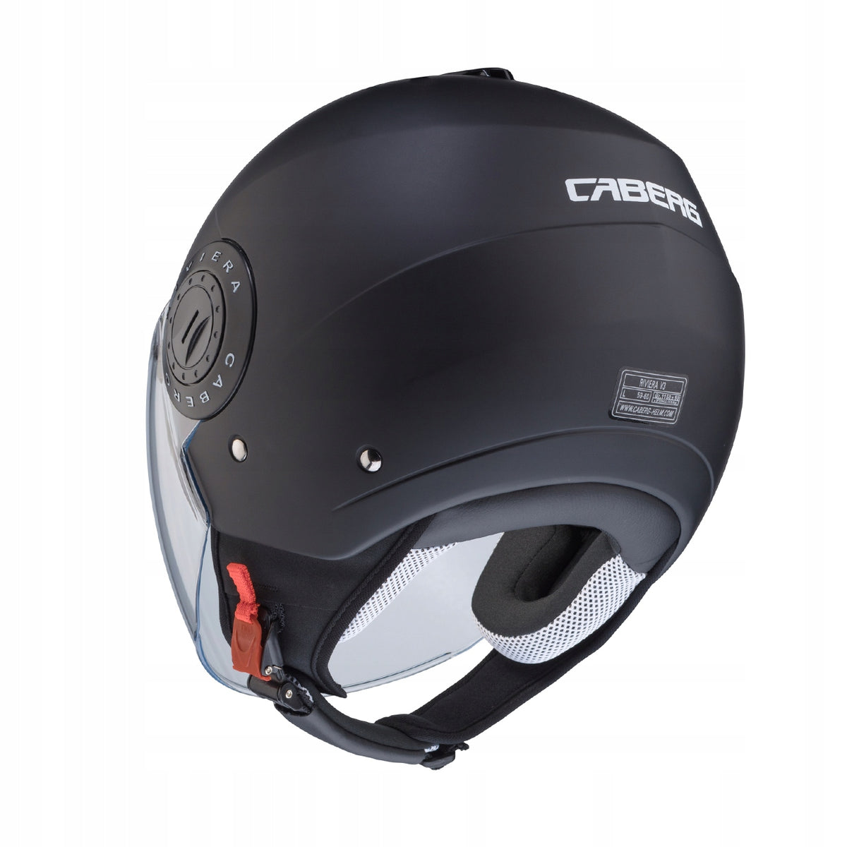 Open helmet Caberg Riviera V3 black matt size.S Packaging status original