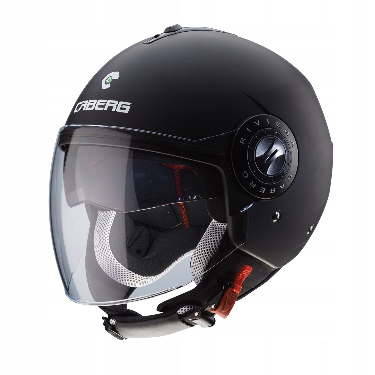 Open helmet Caberg Riviera V3 black matt size.S