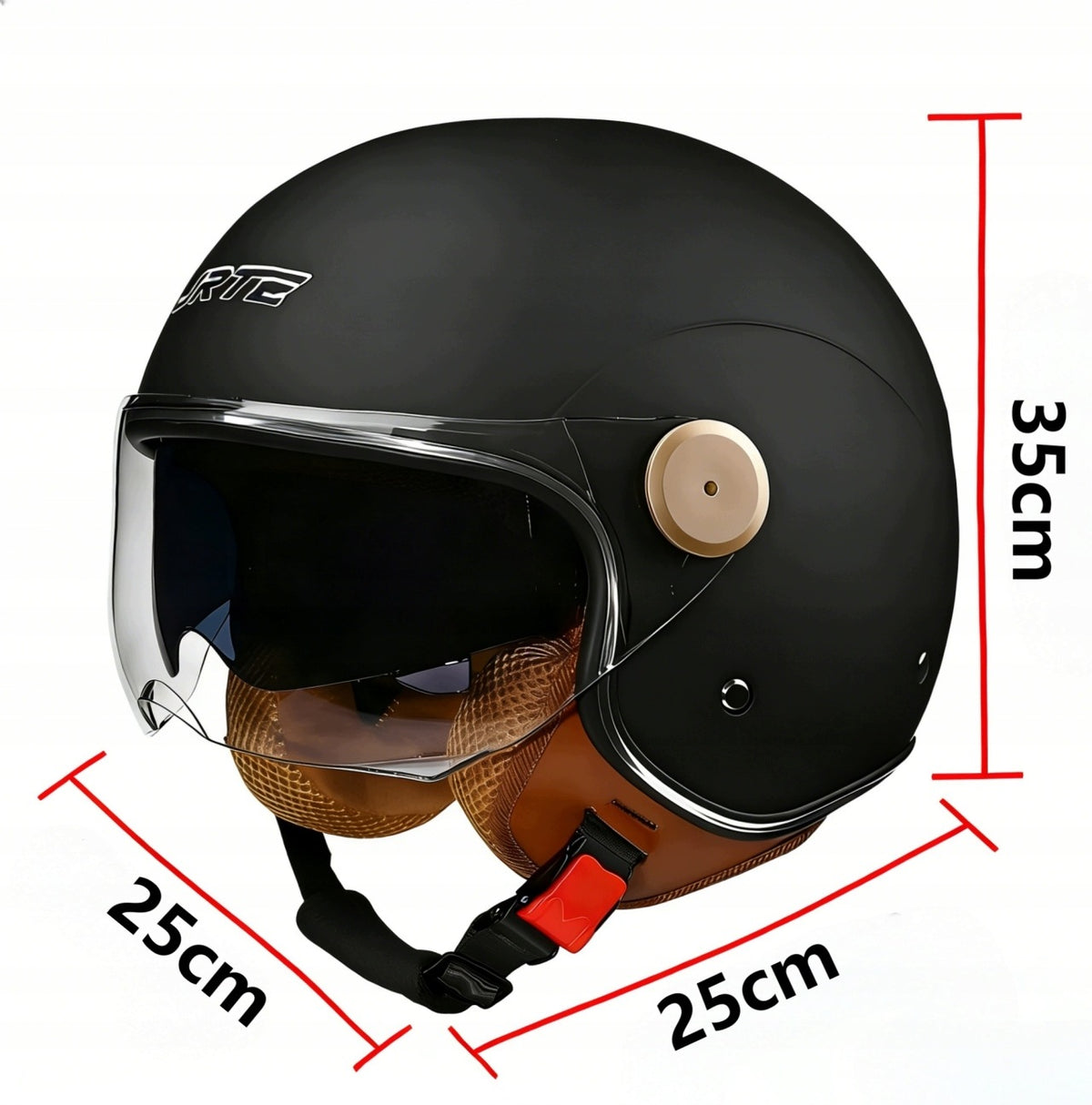Open retro helmet for motorcycles black universal Packaging status original