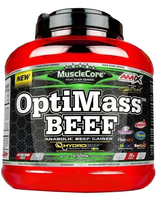 OptiMass BEEF with Hydrobeef 2500g double choco coconut Expiration date up to 2 weeks after the purchase date