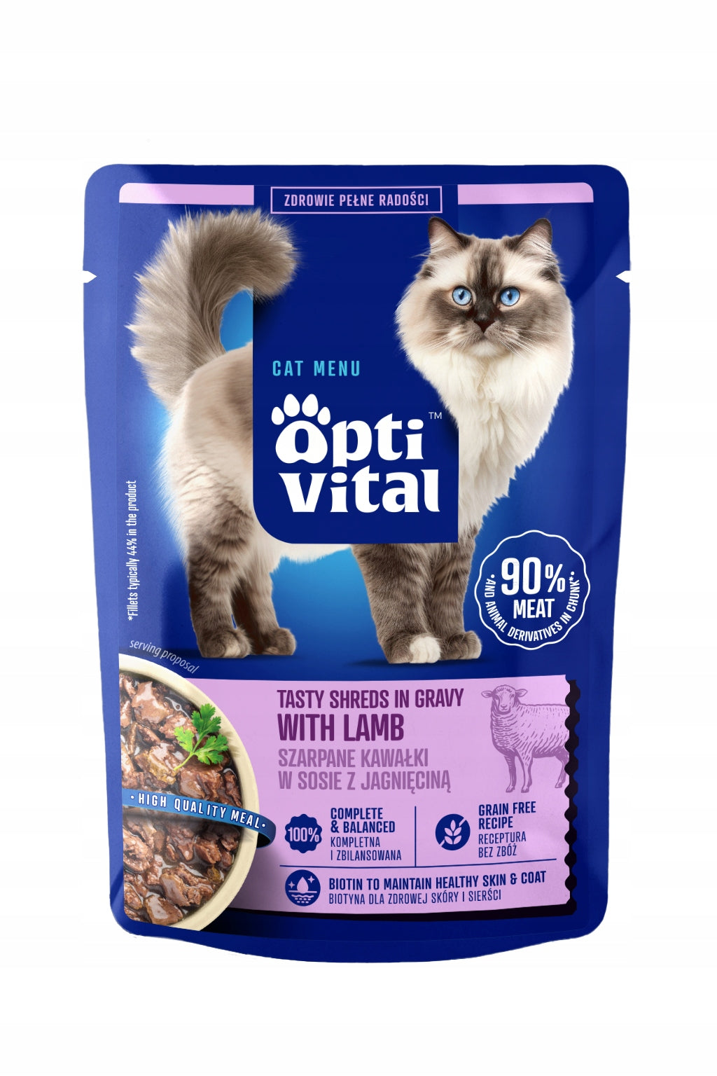 OptiVital complete food for adult cats with chicken, beef, j Brand Optivital