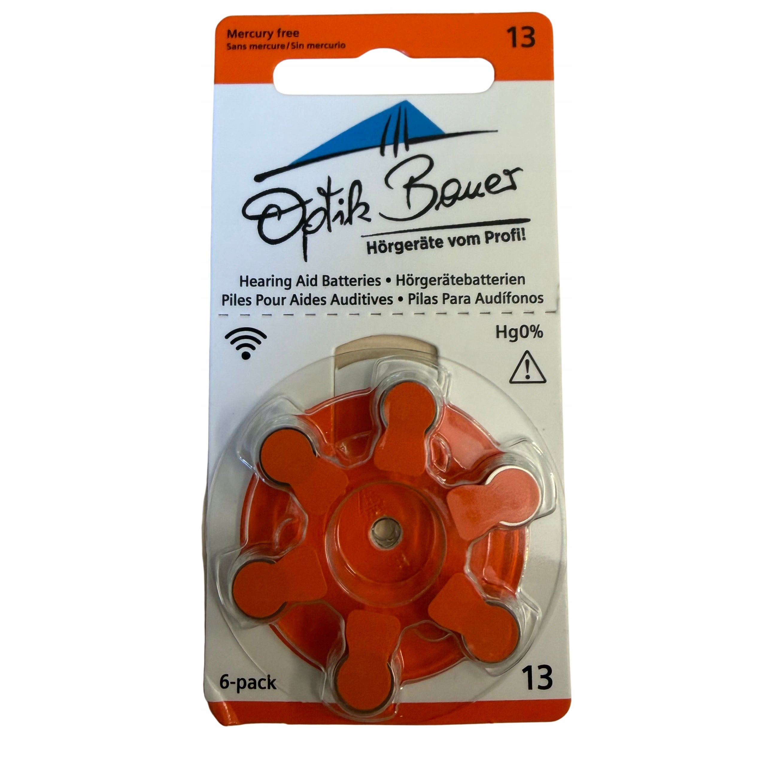 Optik Bauer Hearing Aid Batteries Blister 6pcs 1,45V 13