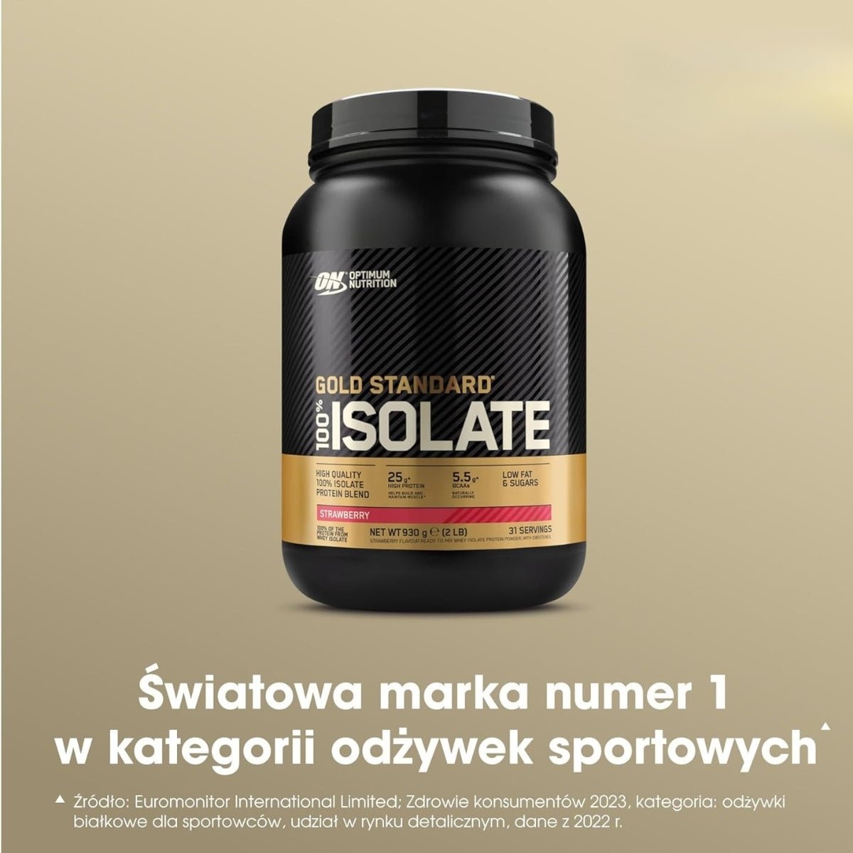 Optimum Nutrition Gold Standard Isolate 930g | WPI | STRAWBERRY Brand Optimum Nutrition