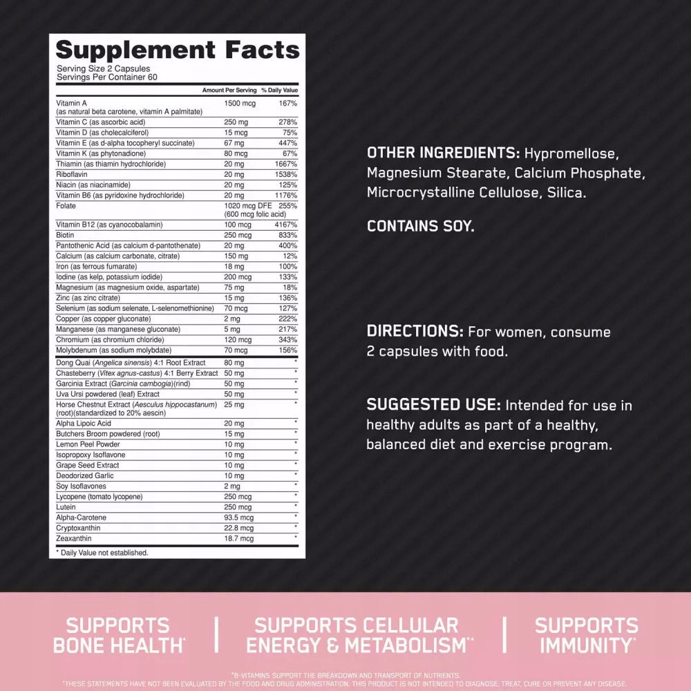 Optimum Nutrition OPTI-WOMEN 120 kaps. Brand Optimum Nutrition