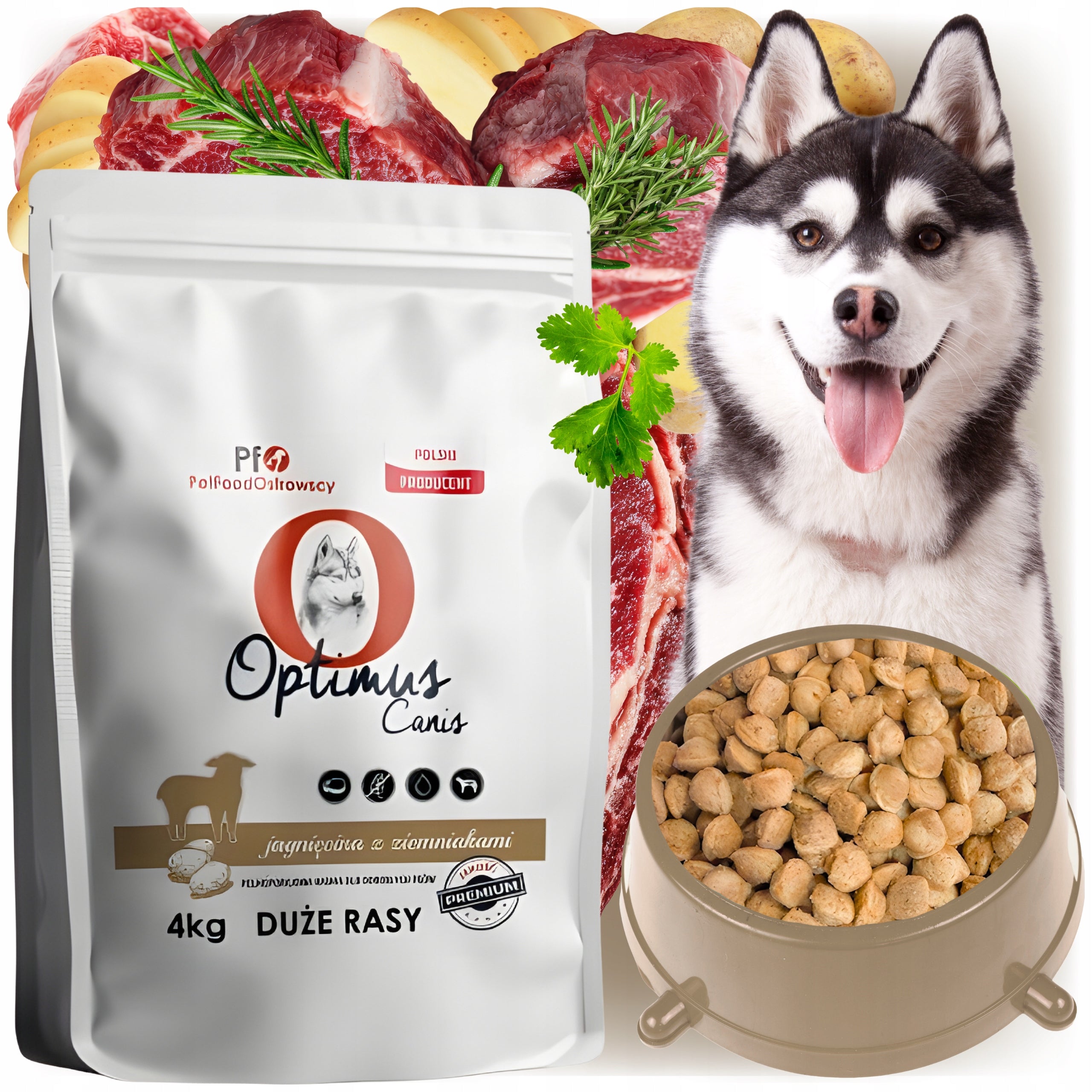 Optimus Canis Premium Adult Dogs Large Breed Lamb Potatoes 4kg