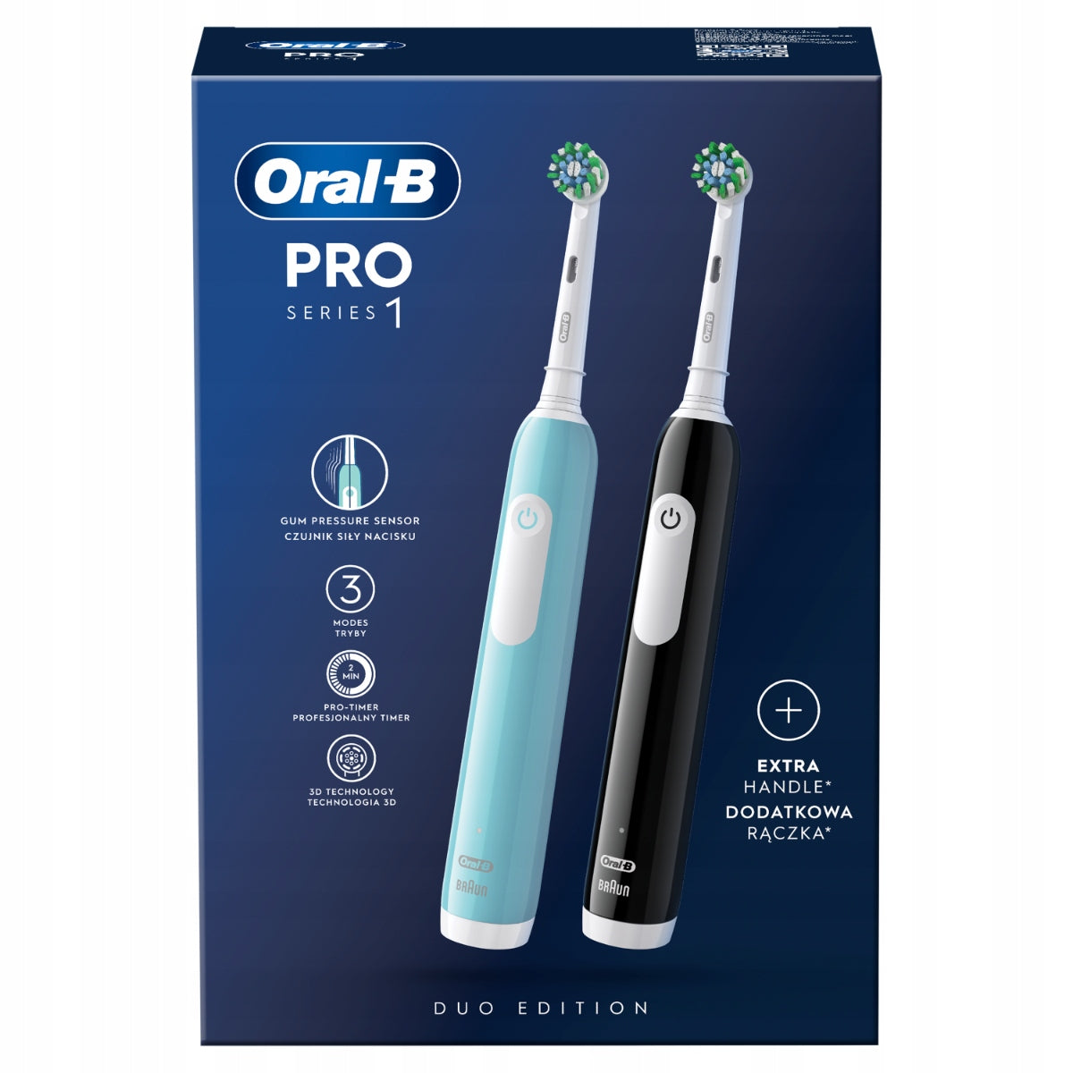 Oral-B Pro Series 1 Duo Edition Electric Toothbrush Blue and Black