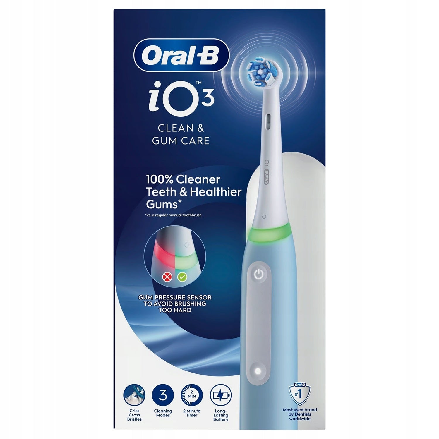 Oral-B Rotating-Pulsating Ice Blue Toothbrush for Kids Packaging status original
