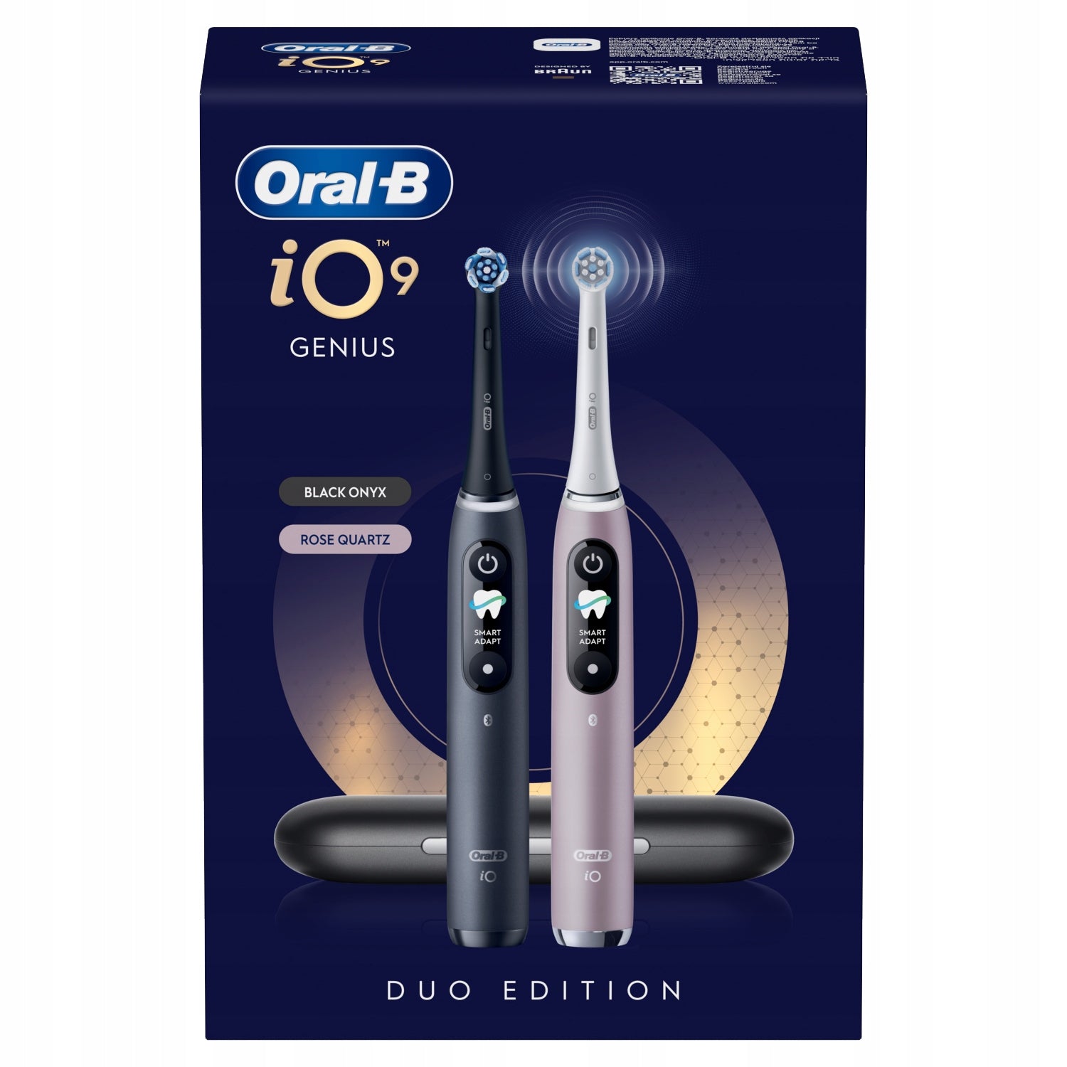 Oral-B iO 9 Duo Black and Pink Braun Electric Toothbrush Packaging status original