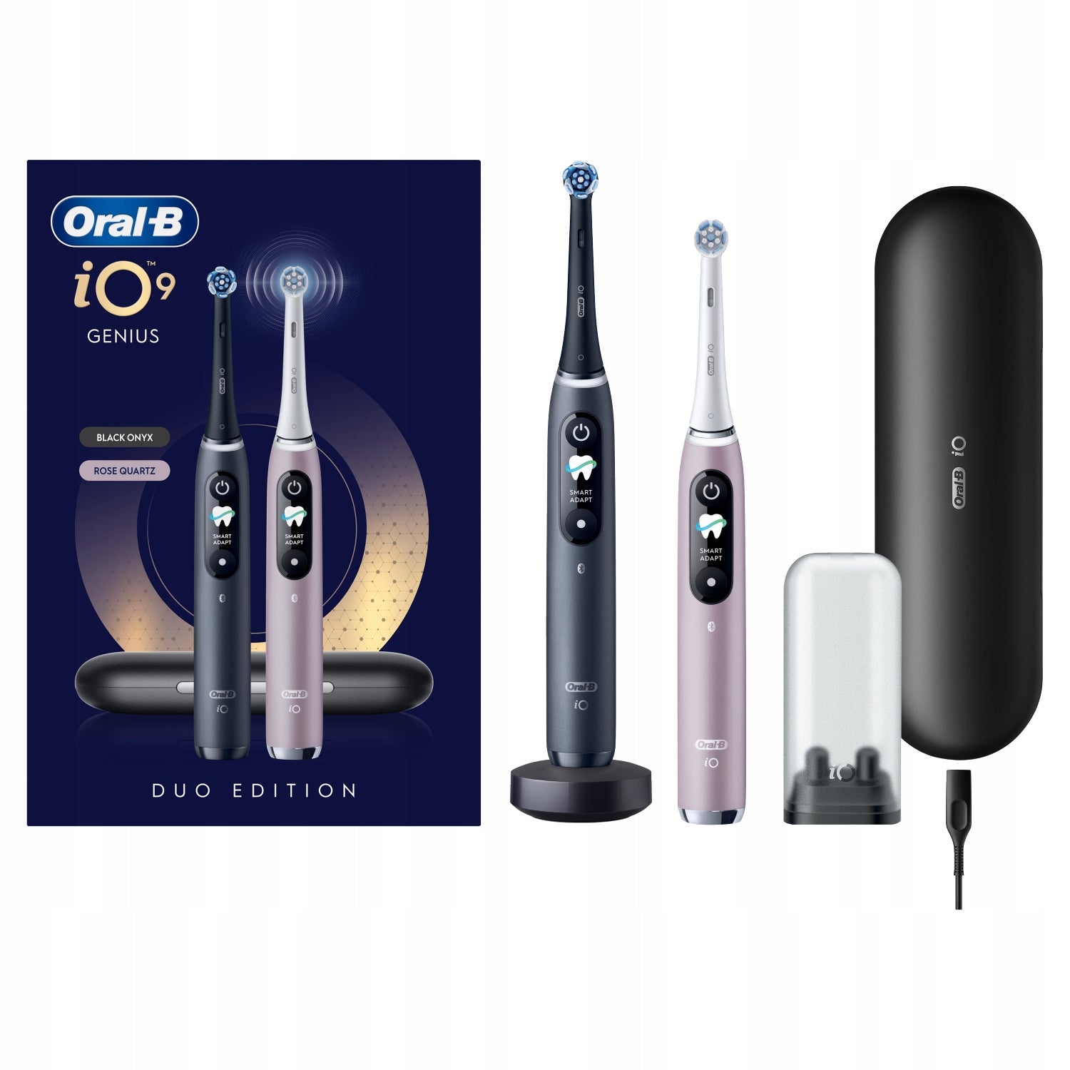 Oral-B iO 9 Duo Black and Pink Braun Electric Toothbrush