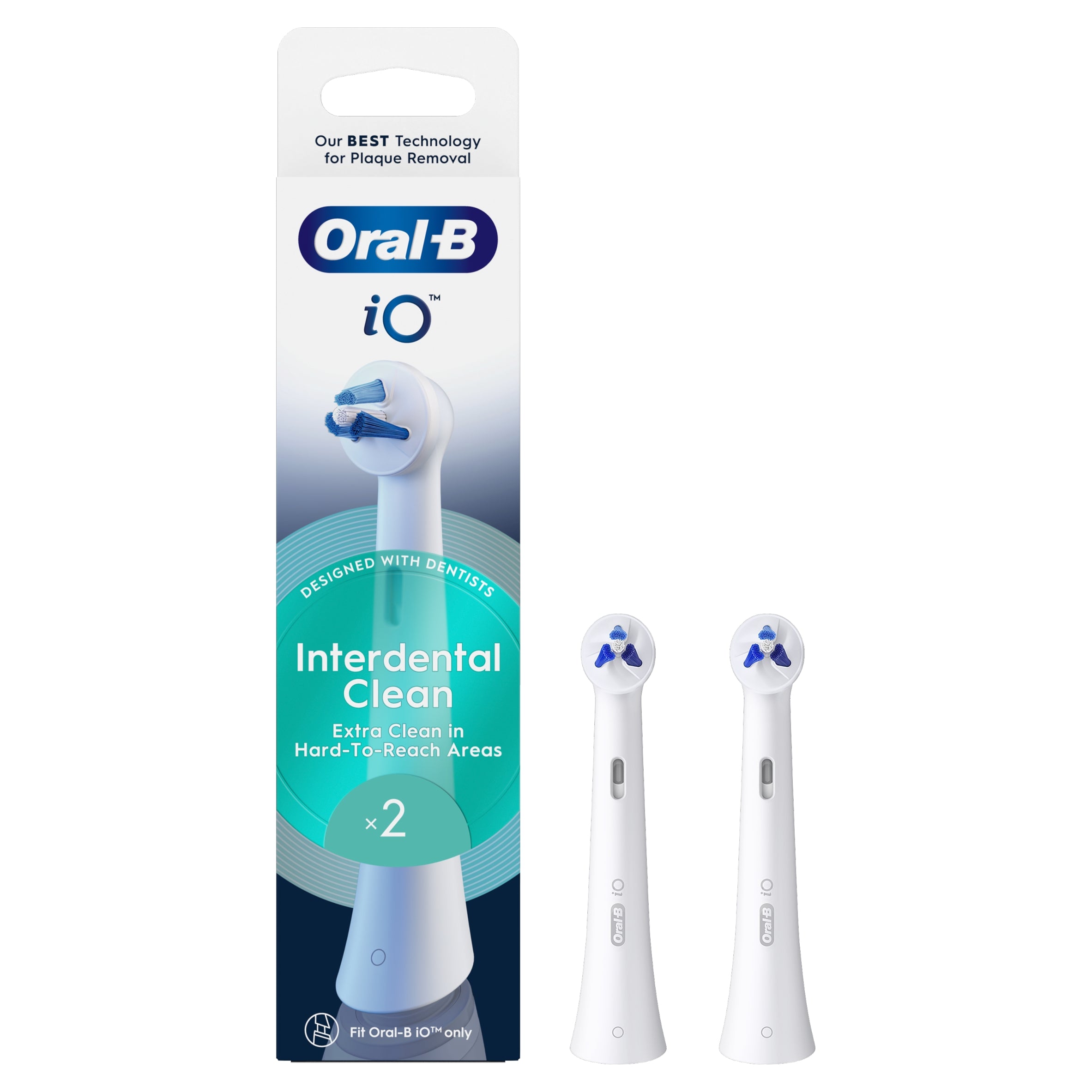 Oral-B iO Interdental Clean Original Toothbrush Tips, 2 Pack