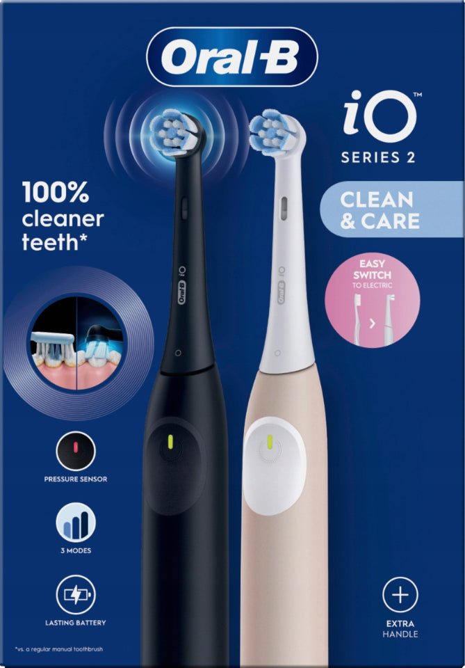 Oral-B iO Series 2 Duo Black & Pink electric toothbrush set Brand Oral-B