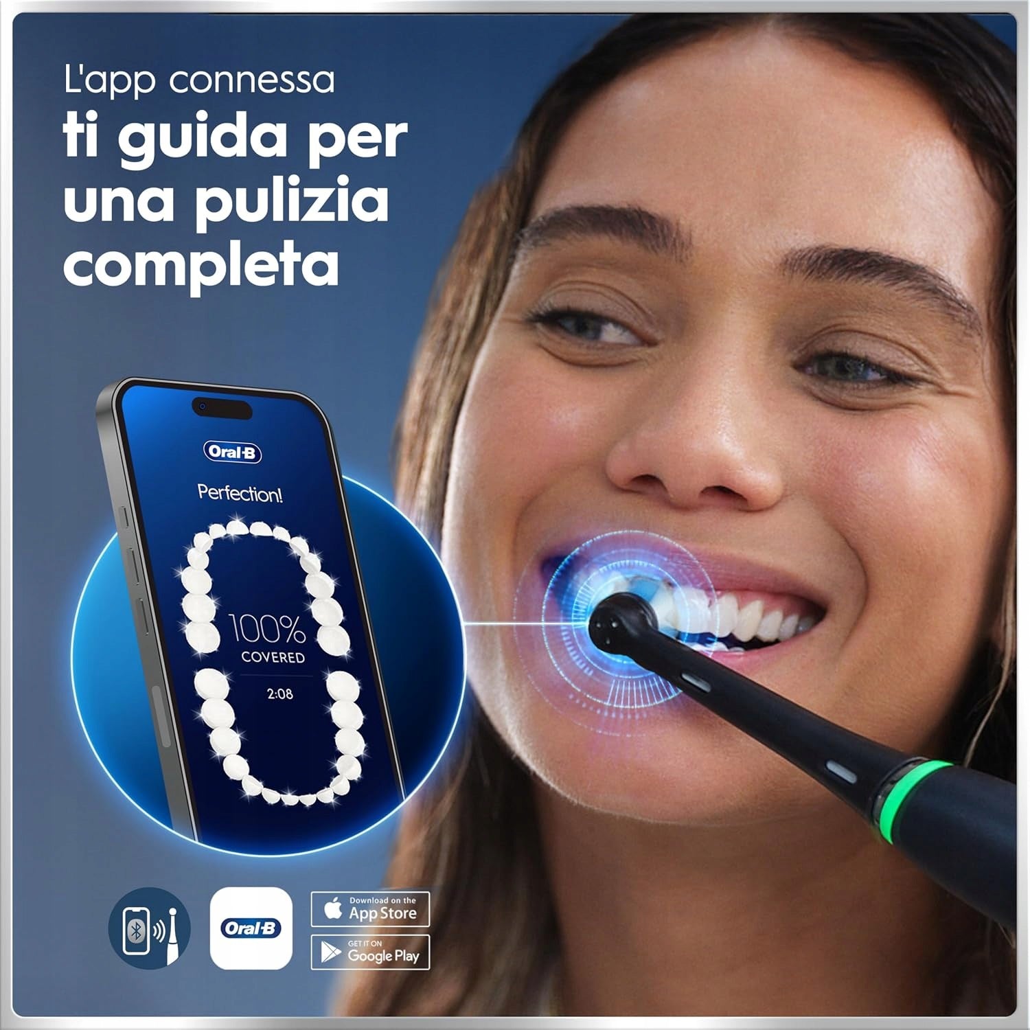 Oral-B iO Series 6 Electric Toothbrush 2 Tip Case Dominant color clear