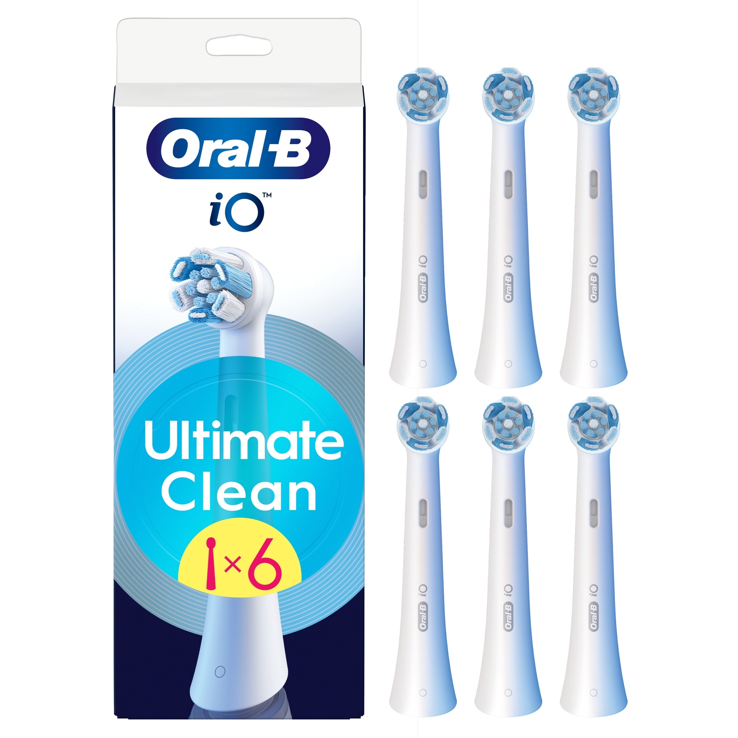 Oral-B iO Ultimate Clean White Electric Toothbrush Tips 6 Pack