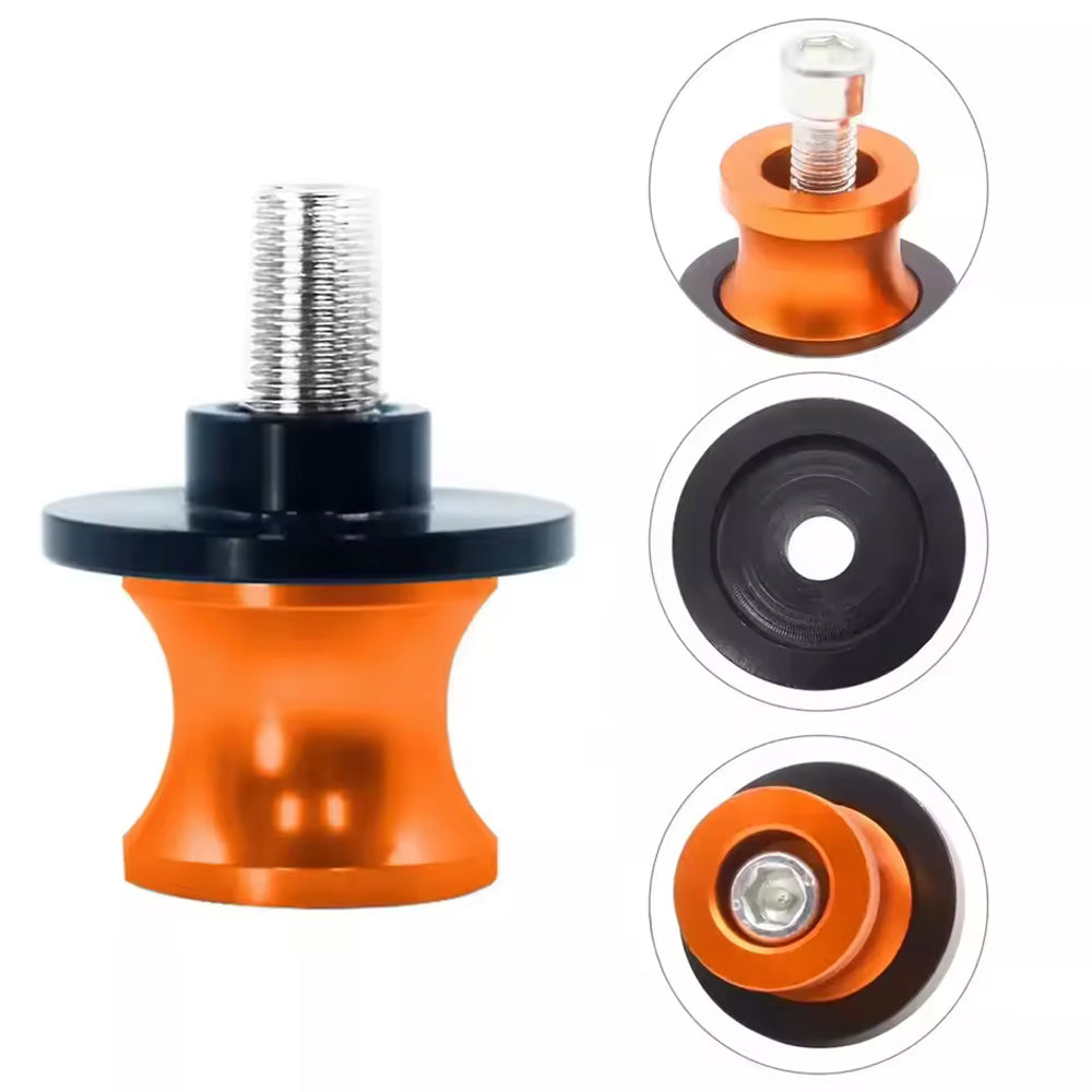 Orange Motorcycle Lifting Rollers 10mm Sliders Control Arm Motorcycle Packaging status original