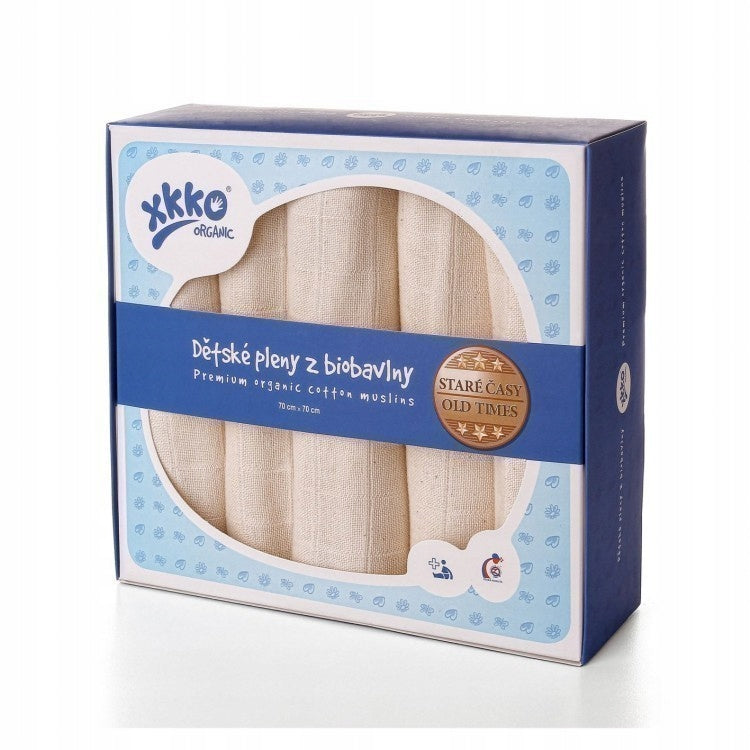Organic Cotton Muslin Diapers 70x70 - 5 Pack