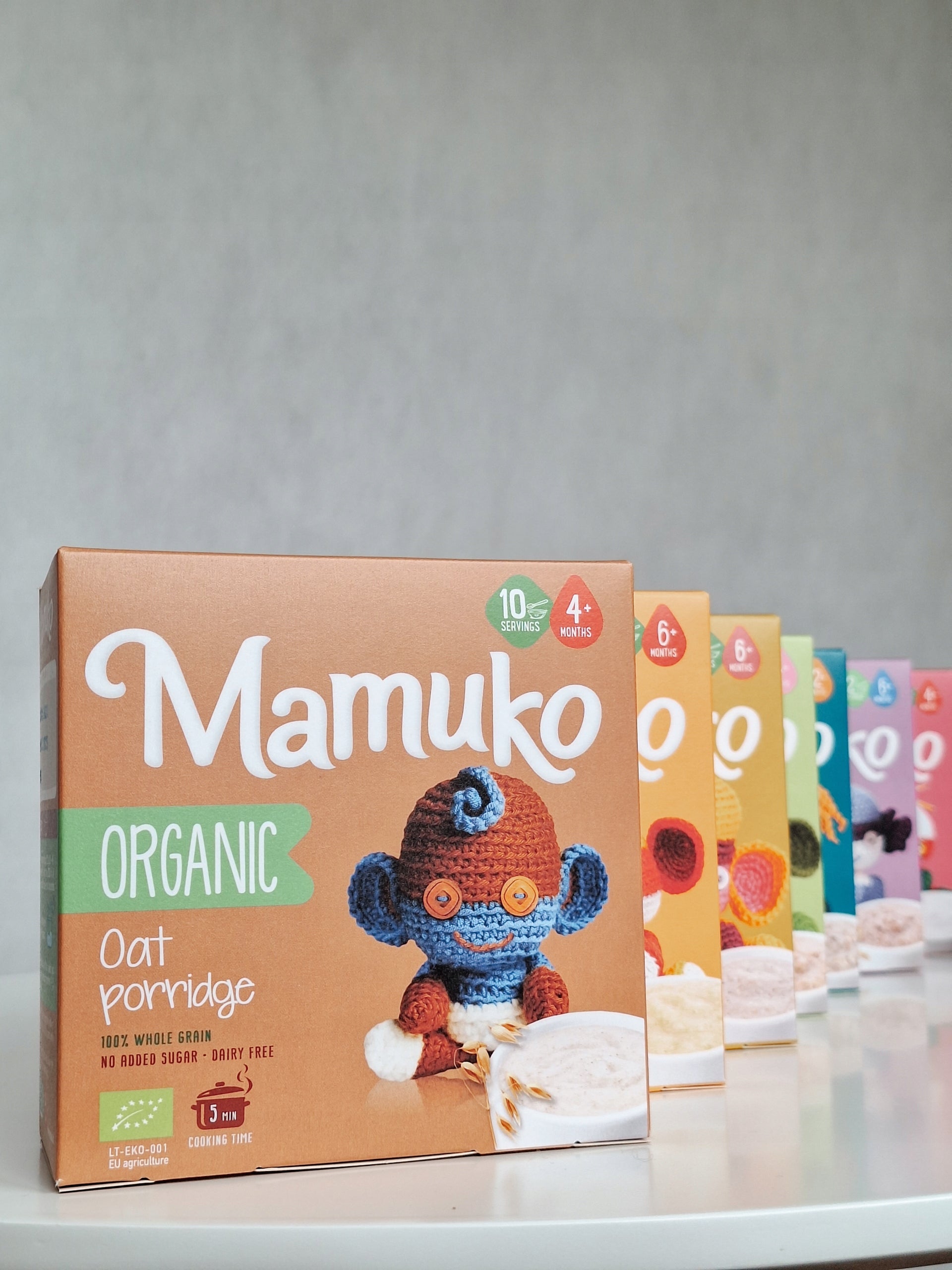 Organic Oat Porridge from Organic EU Crop for Children Mamuko 4m+ Brand Mamuko