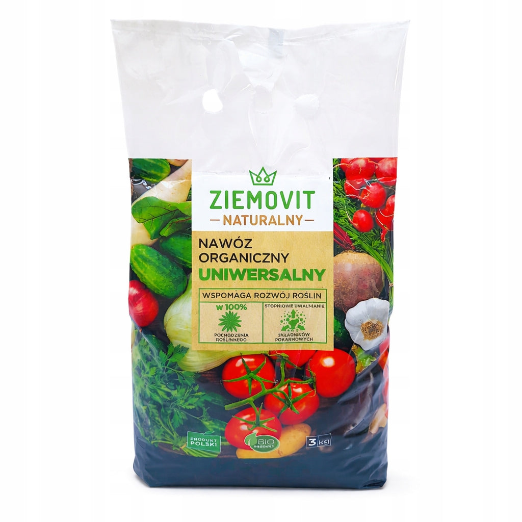 Organic Universal Fertilizer 3kg Ziemovit Natural FREEBIE Biostarter Packaging status original