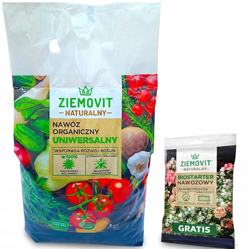 Organic Universal Fertilizer 3kg Ziemovit Natural FREEBIE Biostarter