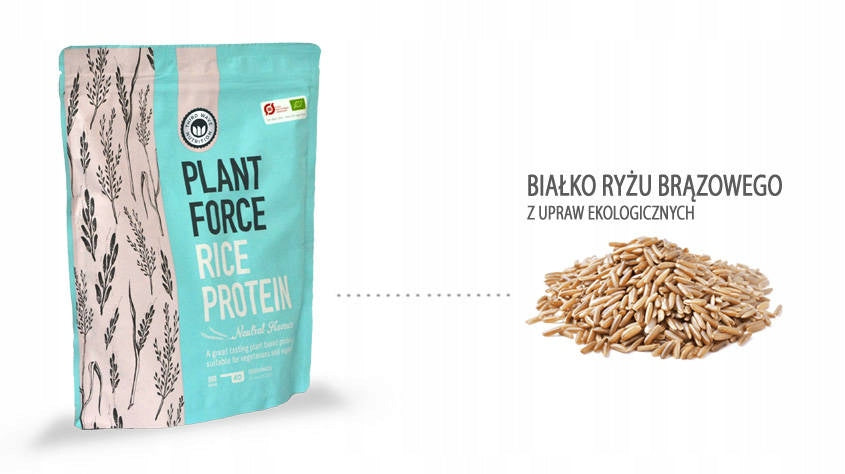 Organic brown rice protein PLANTFORCE BIO rice protein (800g) Expiration date at least six months from the date of purchase