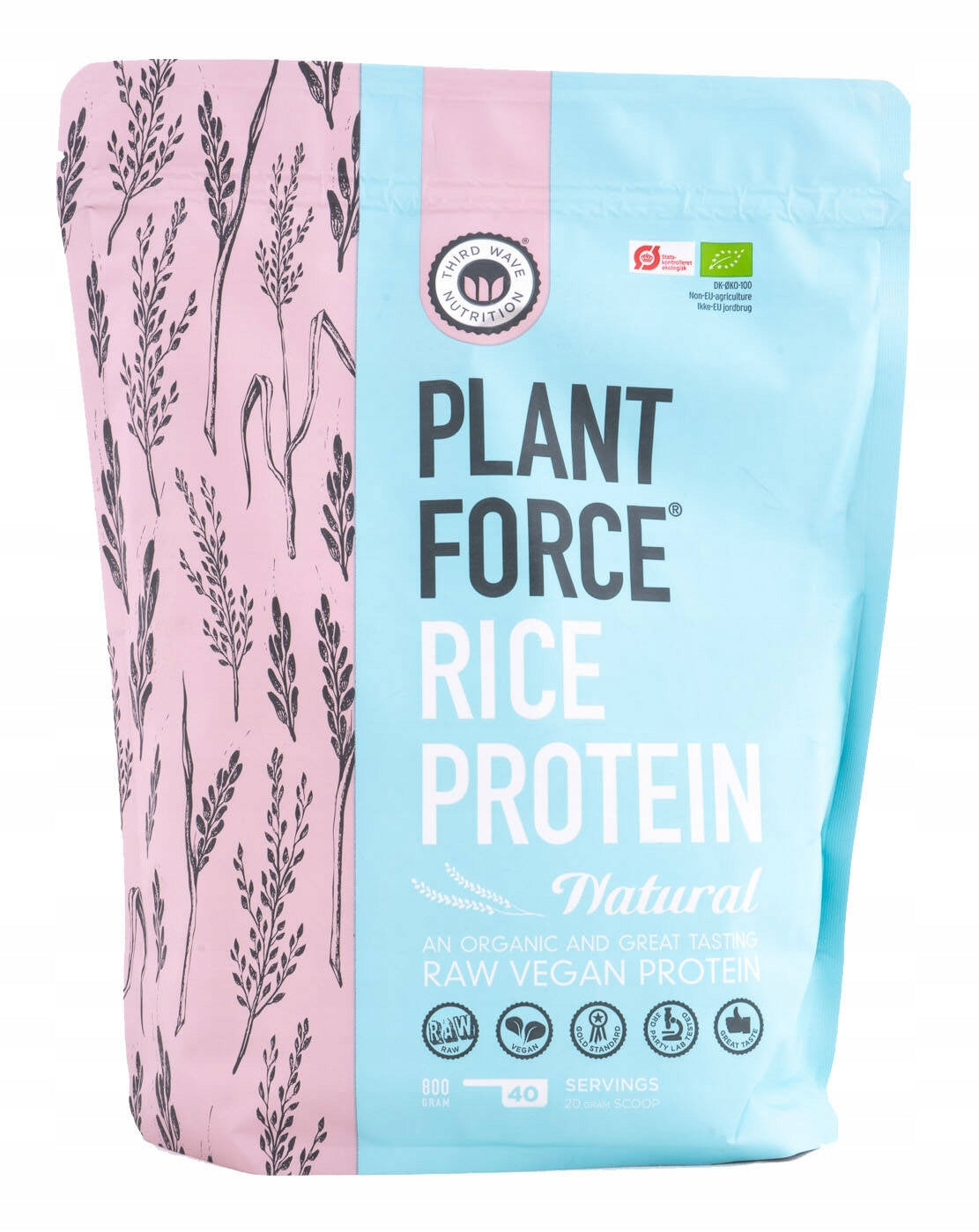 Organic brown rice protein PLANTFORCE BIO rice protein (800g)