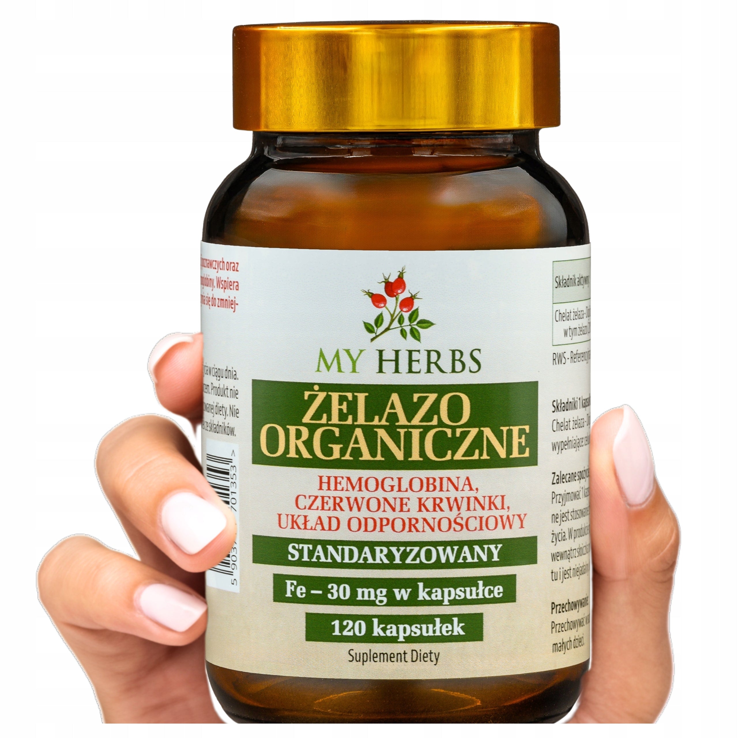 Organic iron 30mg forte 120pcs absorbable energy vitality