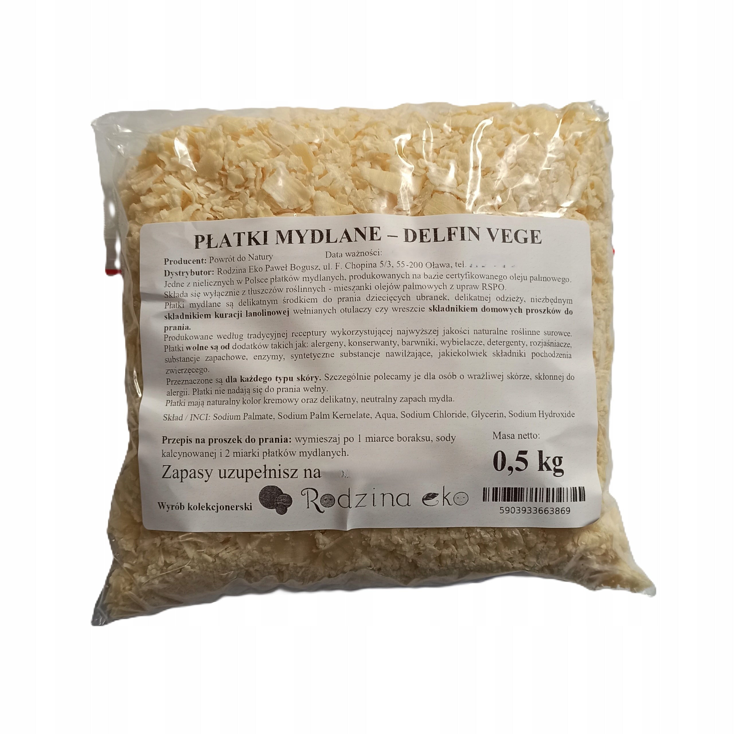 Organic vegetable soap flakes, 500 g
