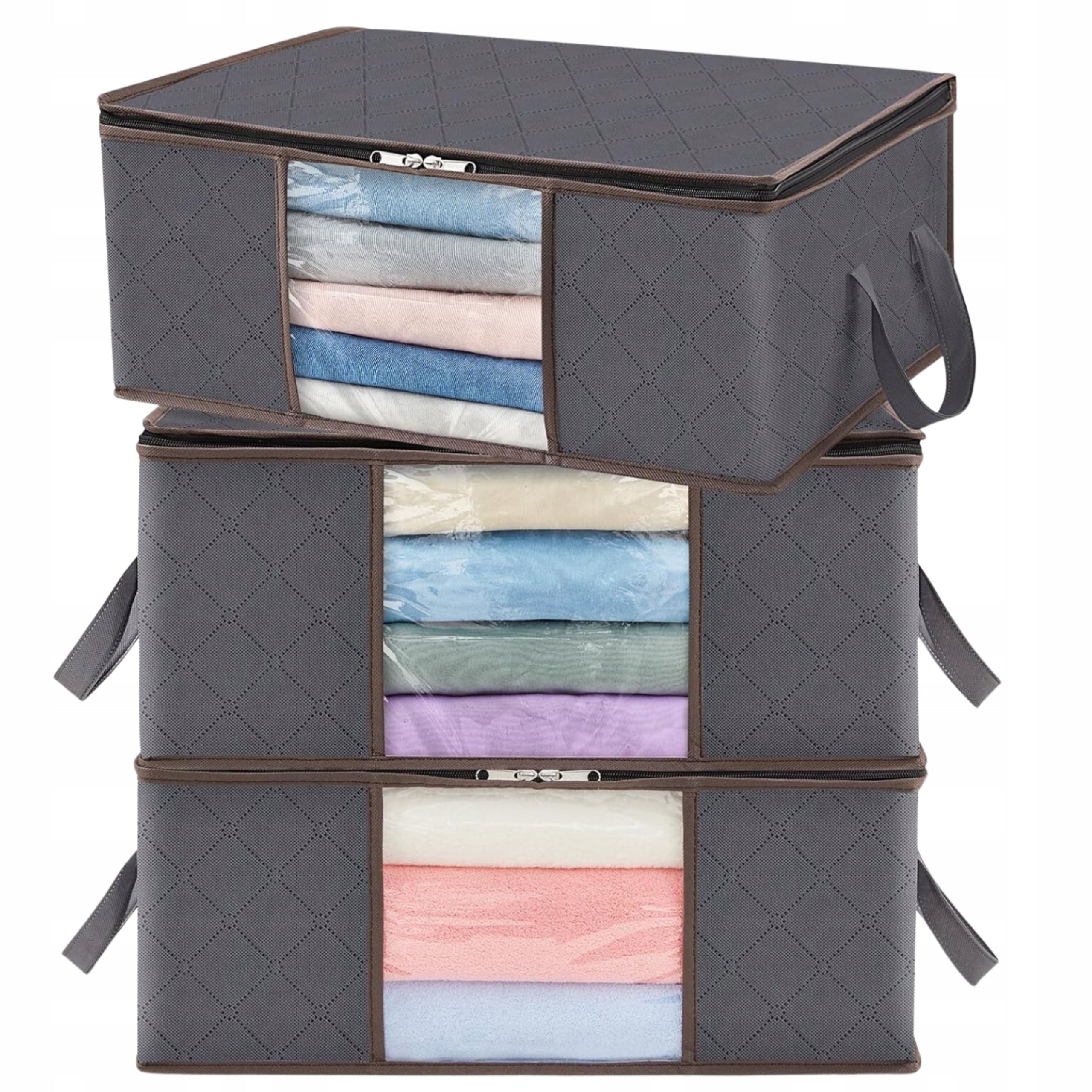 Organizer 35L Set of 3 Cabinet Bag for Bedding Clothes Large Brand no brand