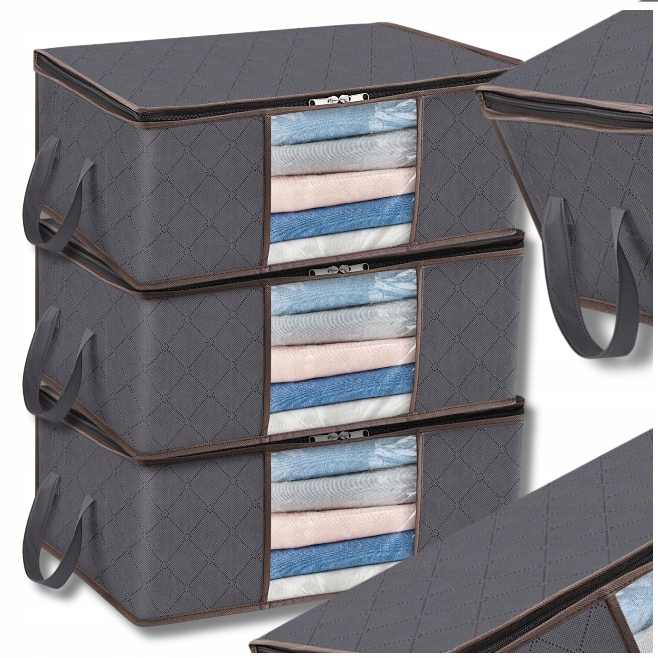 Organizer 35L Set of 3 Cabinet Bag for Bedding Clothes Large