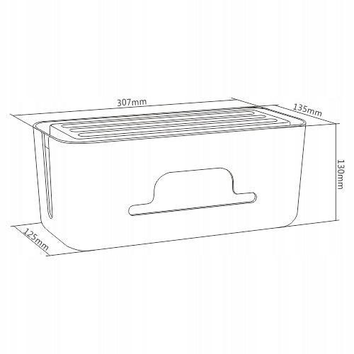 Organizer BOX for Cables Spacetronik SR-202 Protection of the strip against flooding Color white