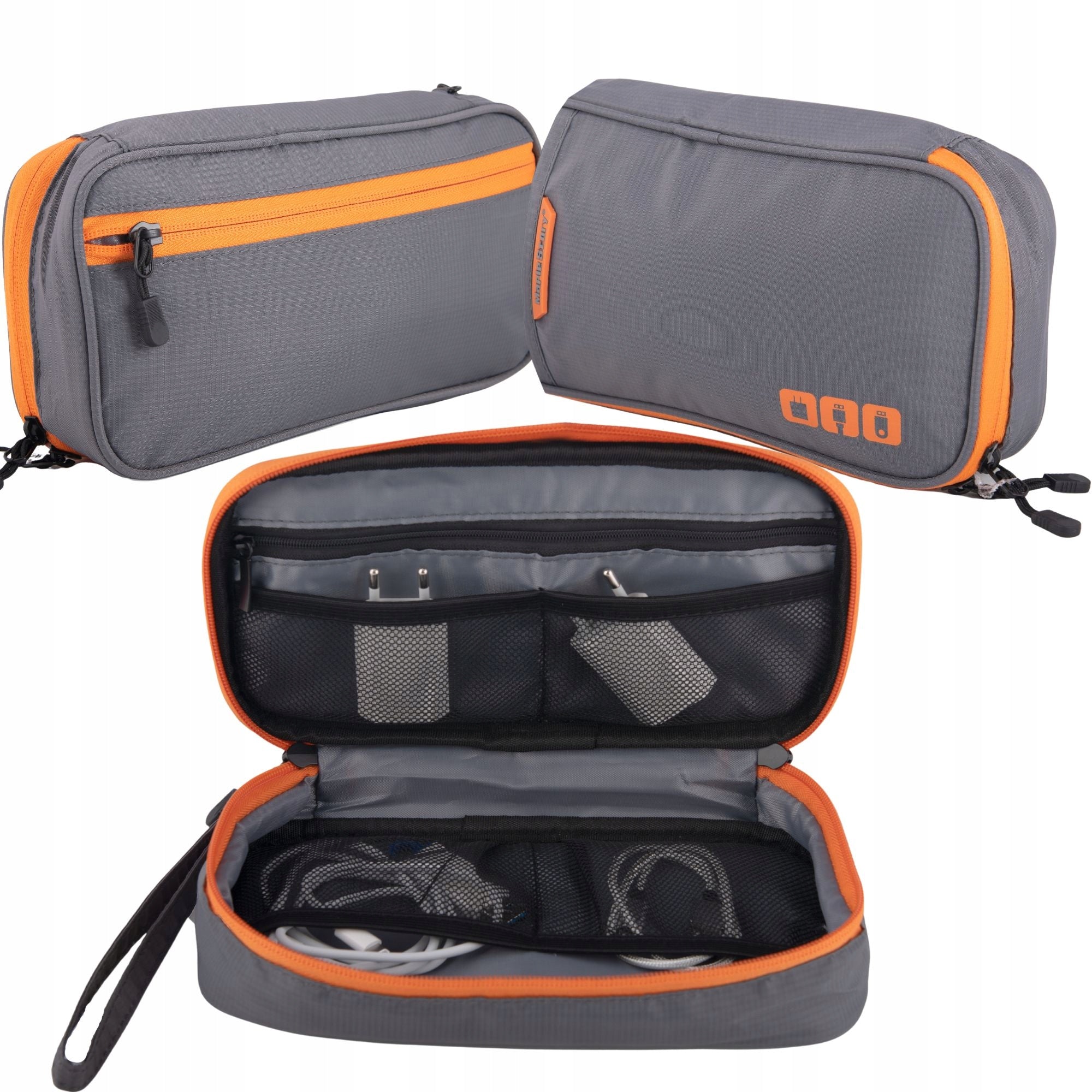 Organizer Cable Bag Travel Chargers Pouch Accessories Spacious Zipper Brand Wobell