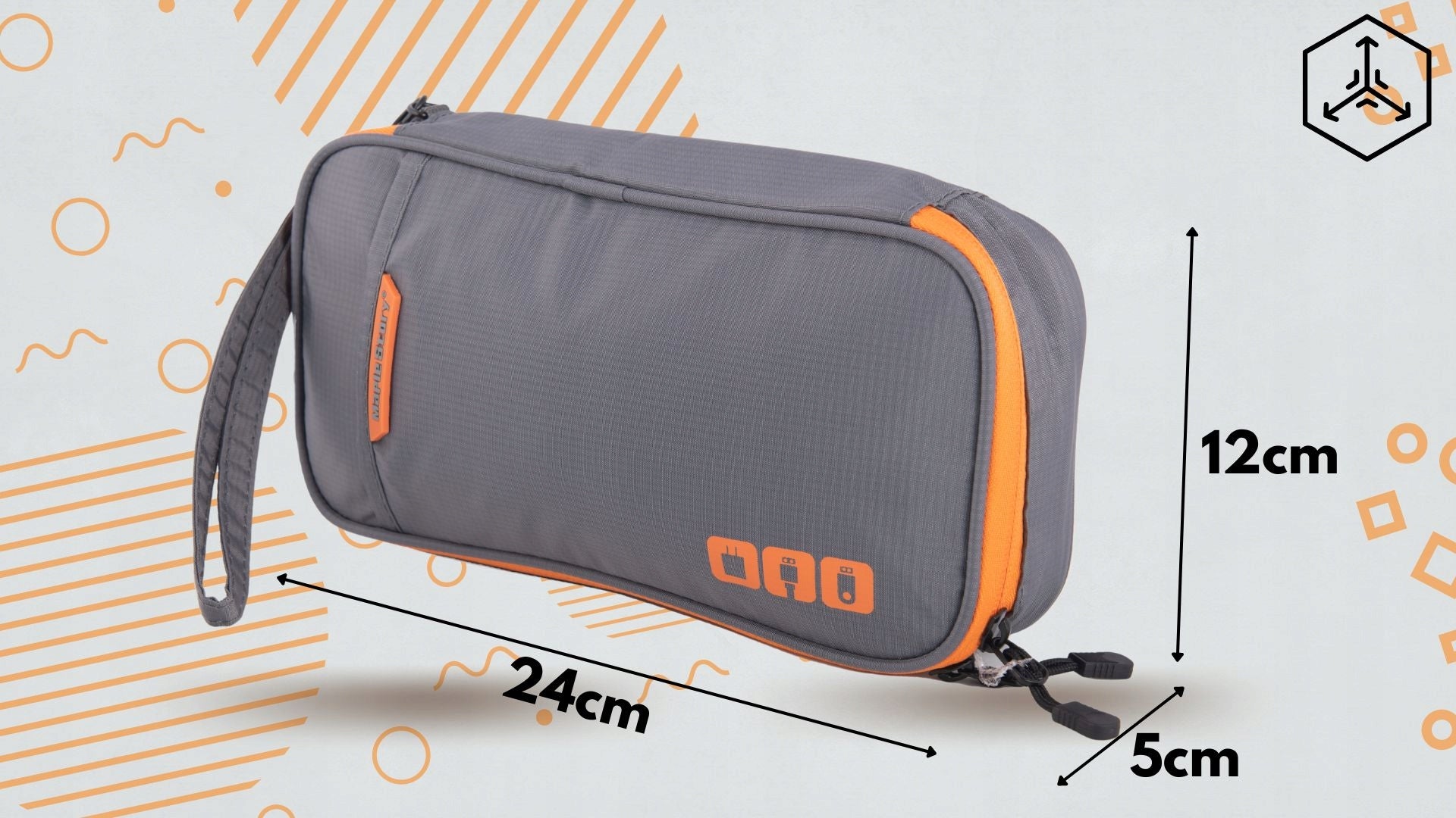 Organizer Cable Bag Travel Chargers Pouch Accessories Spacious Zipper EAN (GTIN) 5903738823321