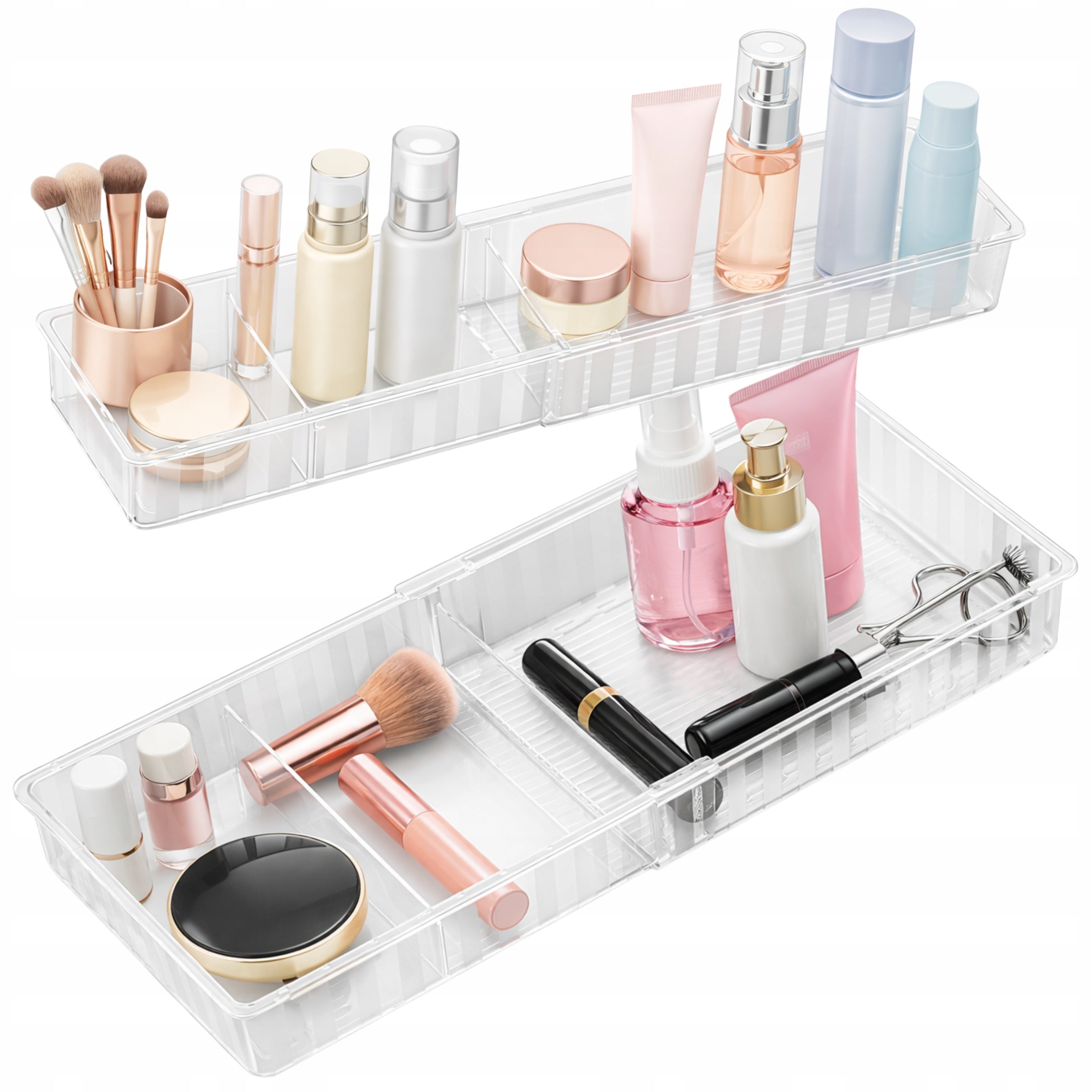 Organizer Drawer Refill for Cosmetics Utensils Extendable 2 Pcs Brand EdiBazzar