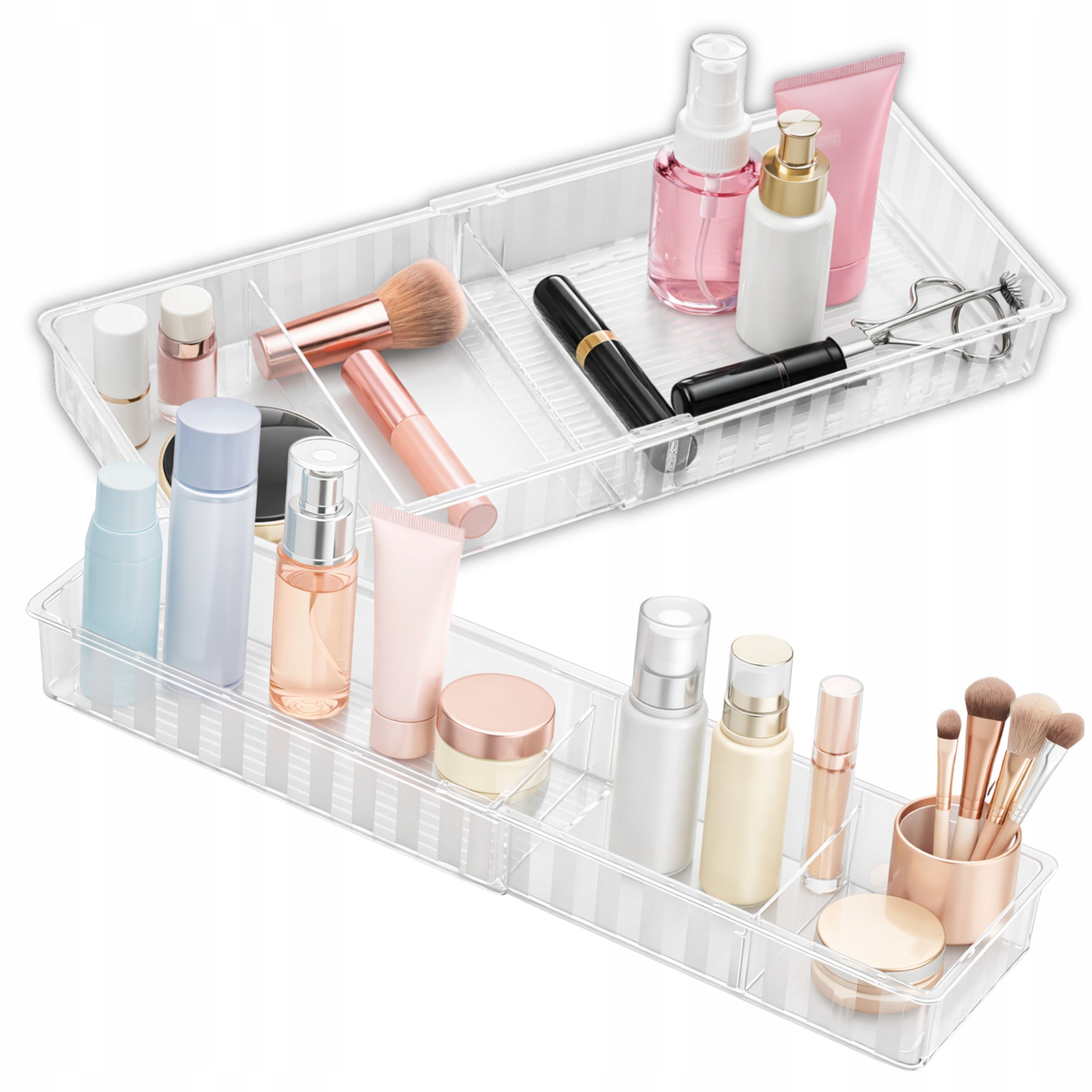 Organizer Drawer Refill for Cosmetics Utensils Extendable 2 Pcs