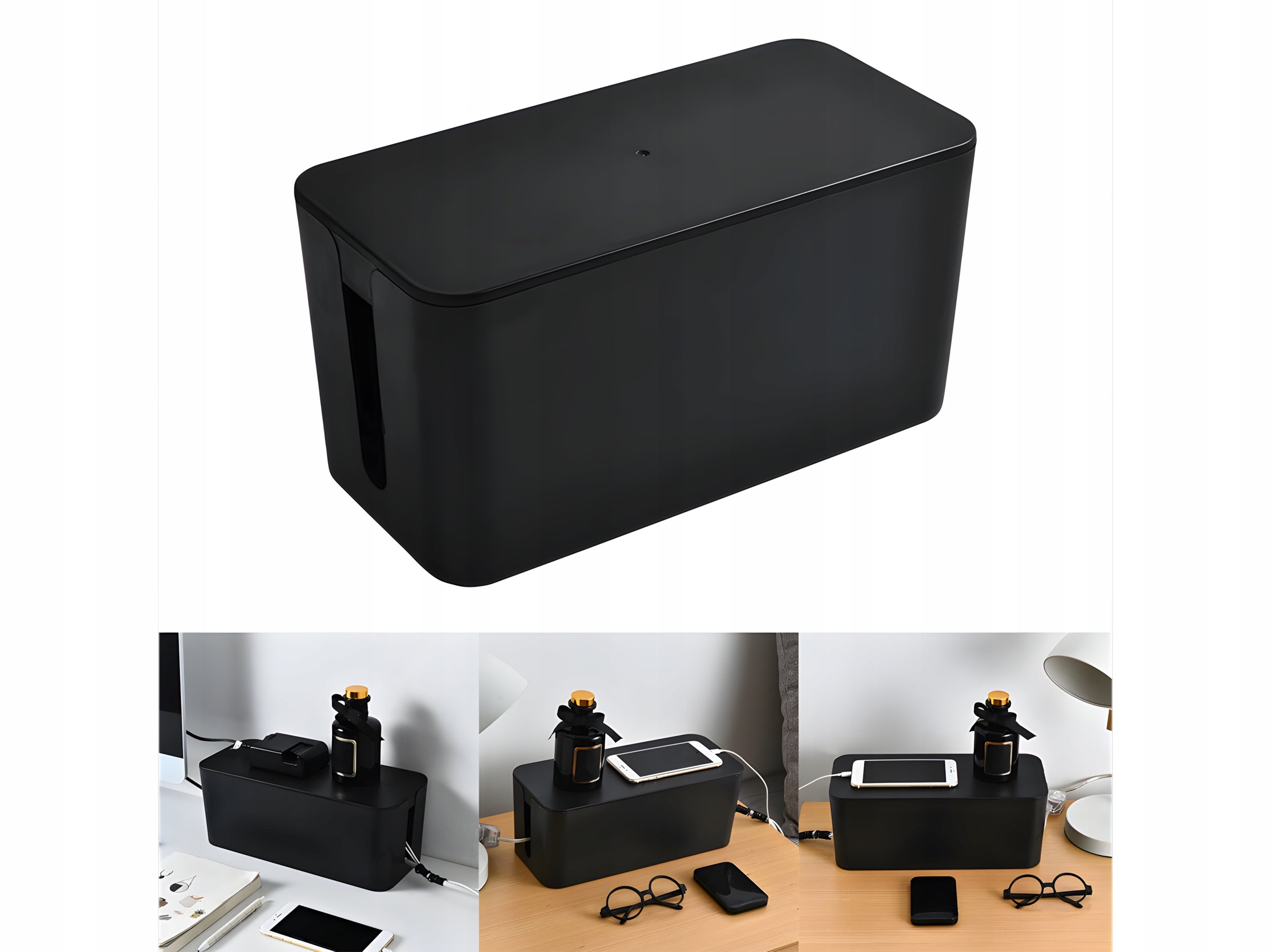 Organizer Extension Cable Container Black - S Box Model OR-1-12
