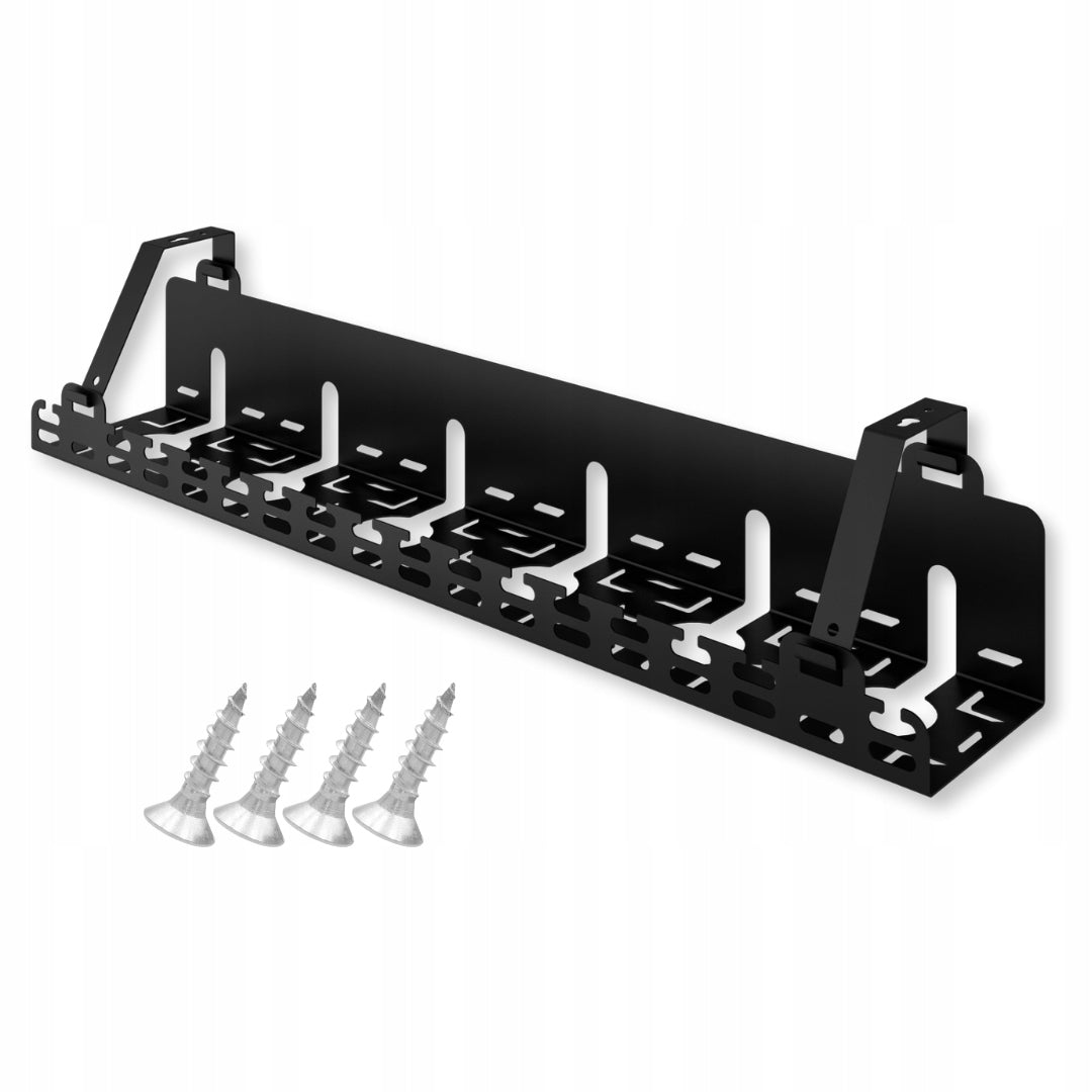 Organizer Handle Removable for Desk Cables 60 cm Metal Black Stalflex