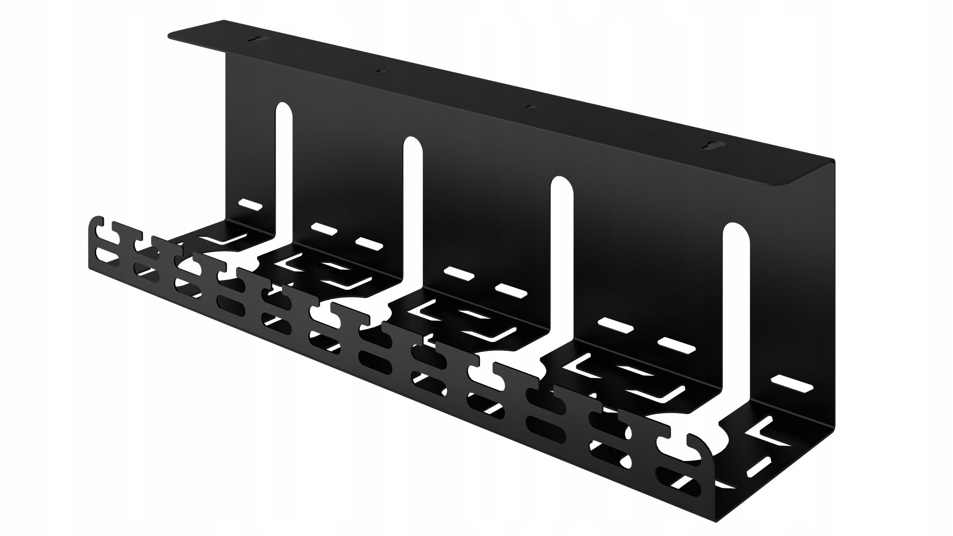 Organizer Holder for Desk Cables 40 cm Metal Black Stalflex Model UDCO-40-B
